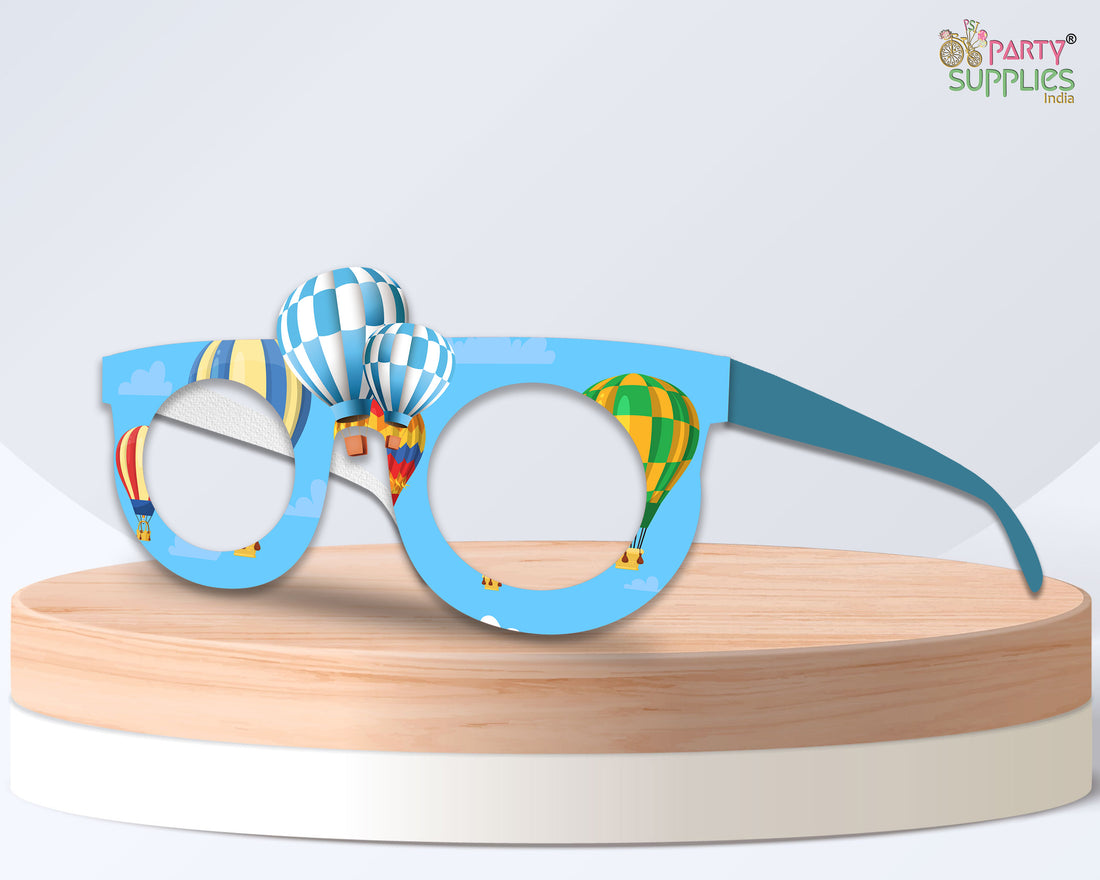 Hot Air Boy theme Birthday Party glasses