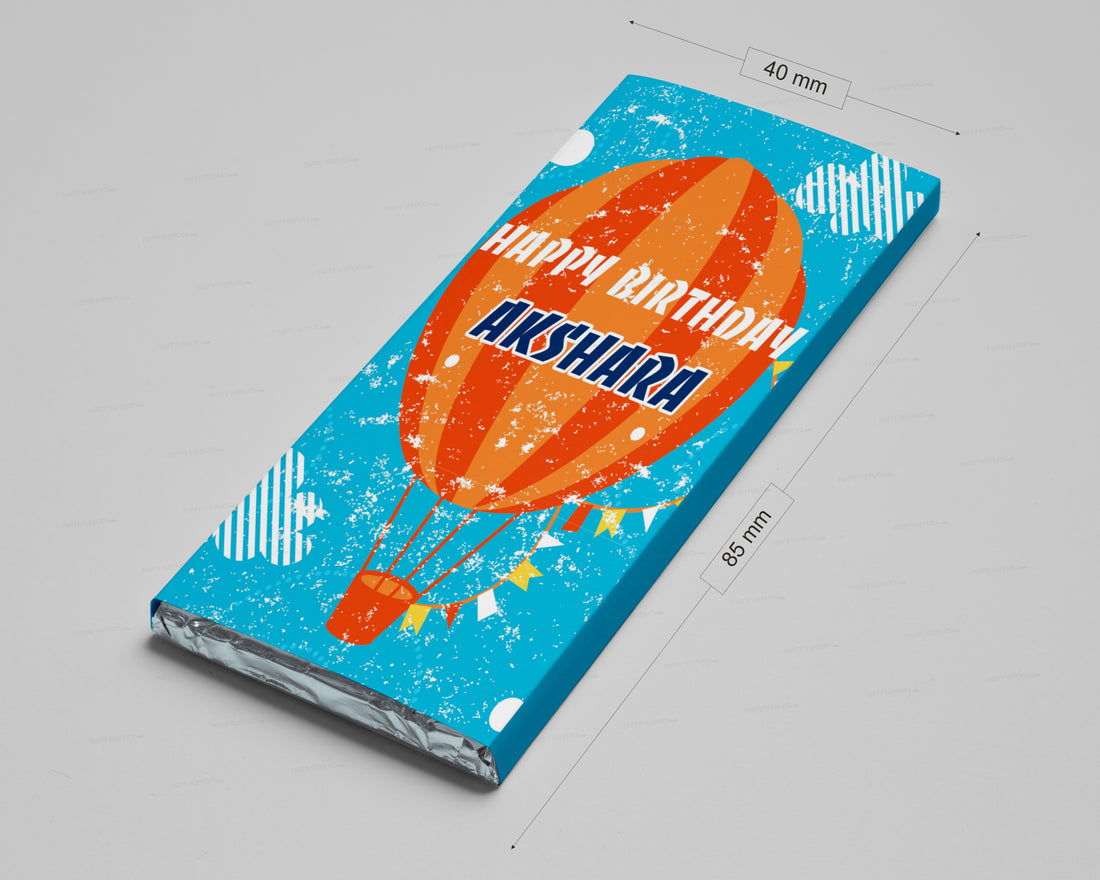 Hot Air Girl Theme Home Made Chocolate Return Gifts