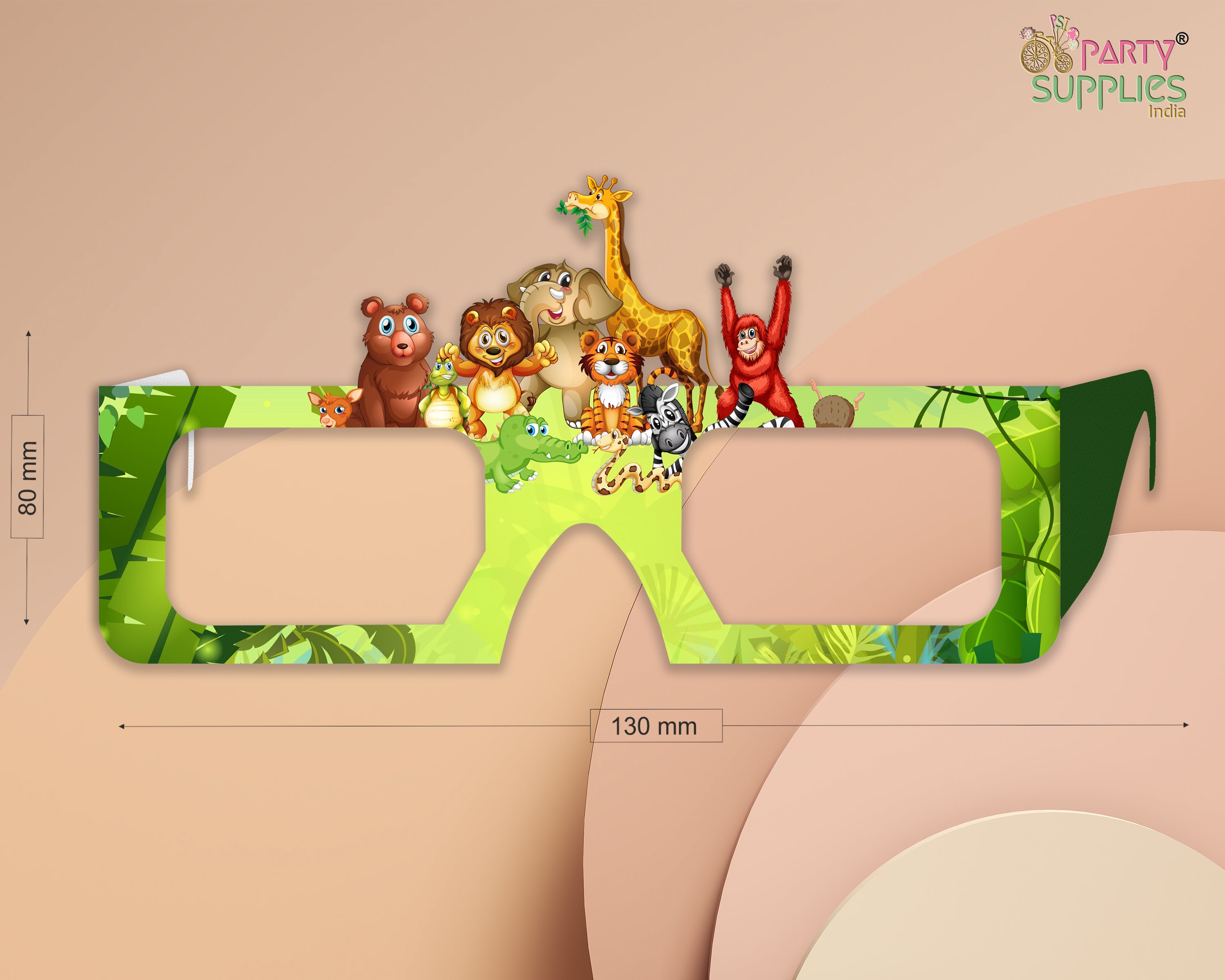 Jungle Theme Birthday Party Glasses