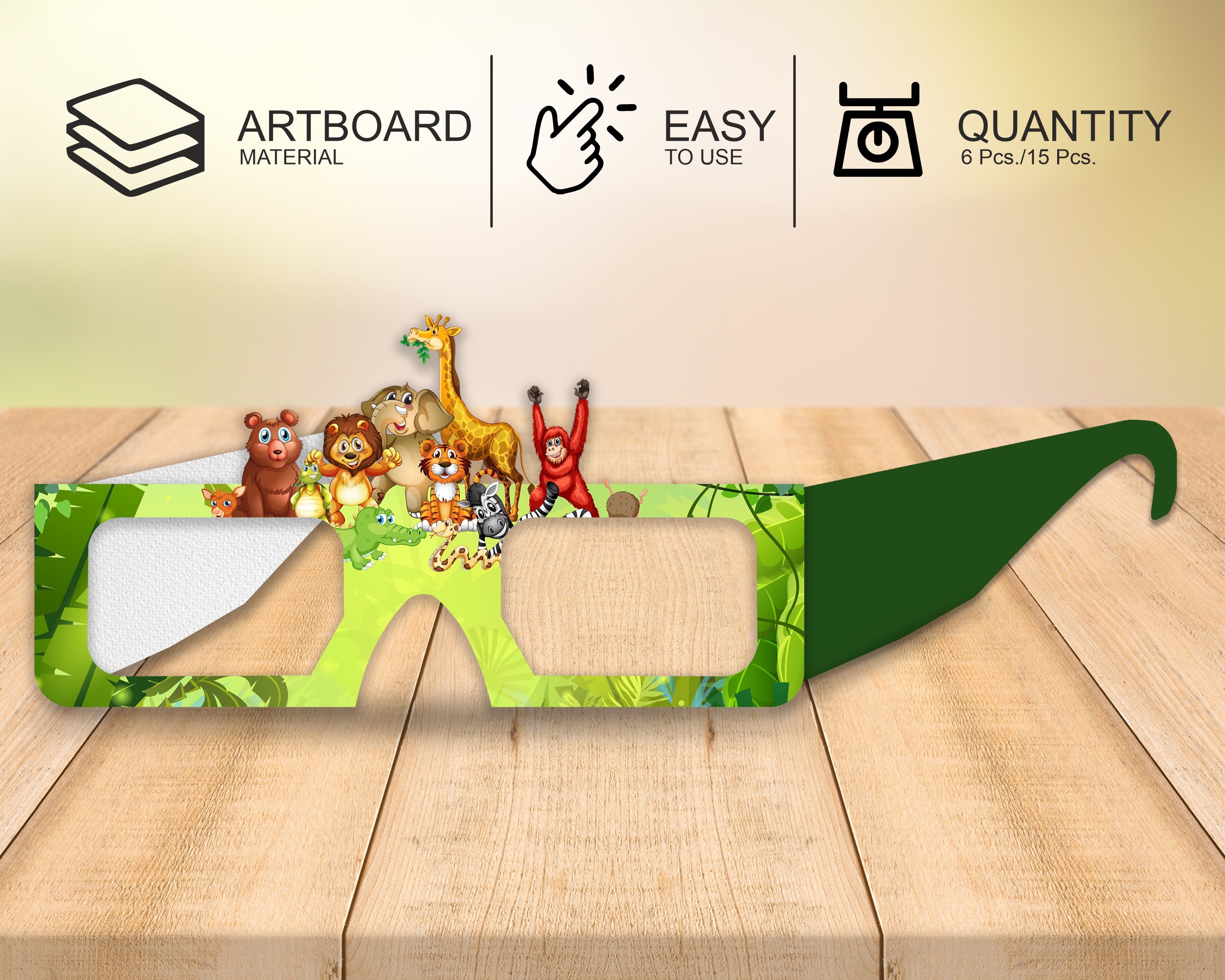 Jungle Theme Birthday Party Glasses