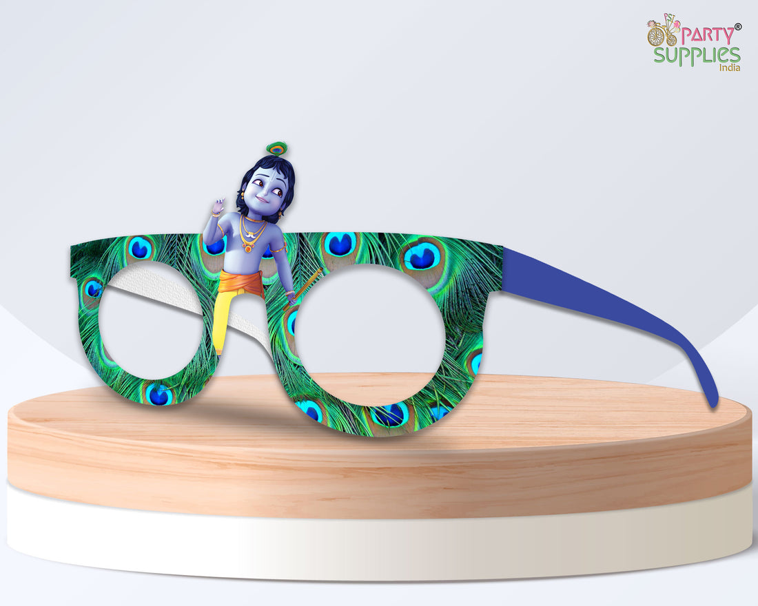 Little Krishna theme Birthday Party glasses