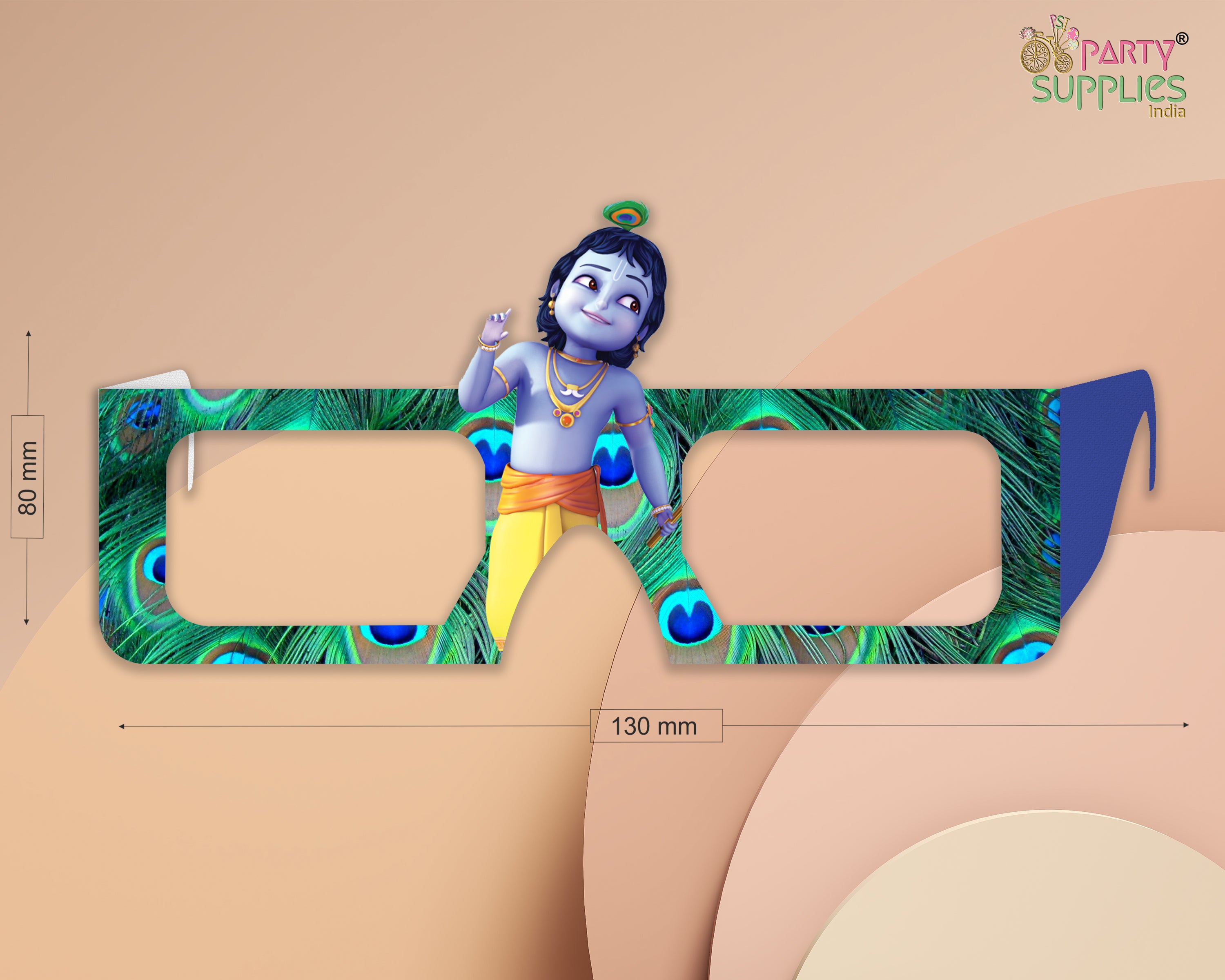 Little Krishna theme Birthday Party glasses