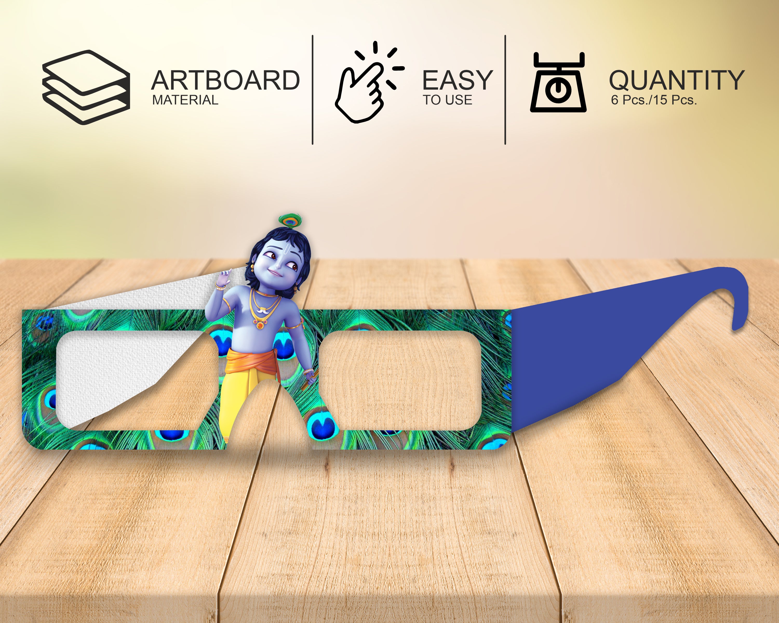 Little Krishna theme Birthday Party glasses