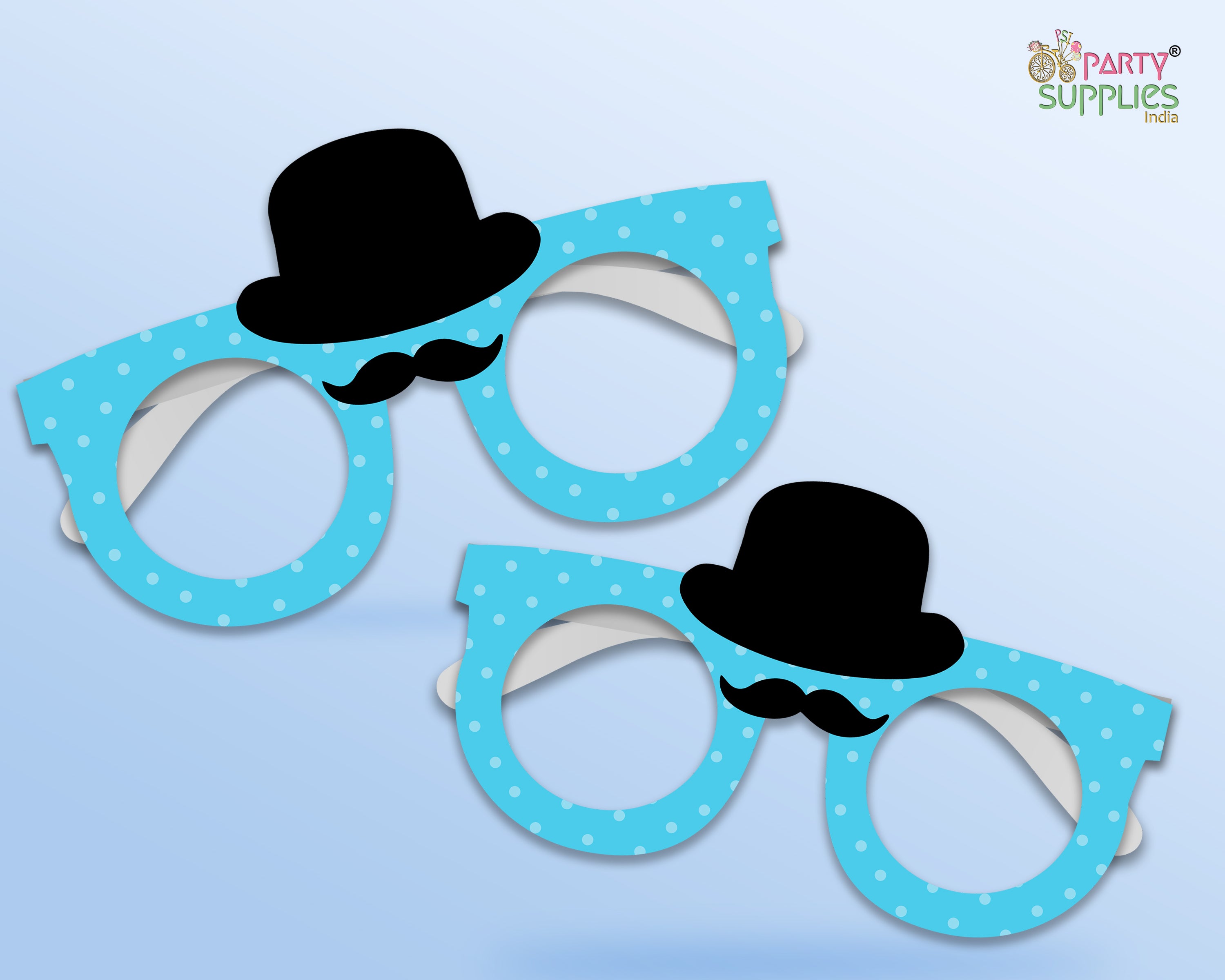 Little Man theme Birthday Party glasses