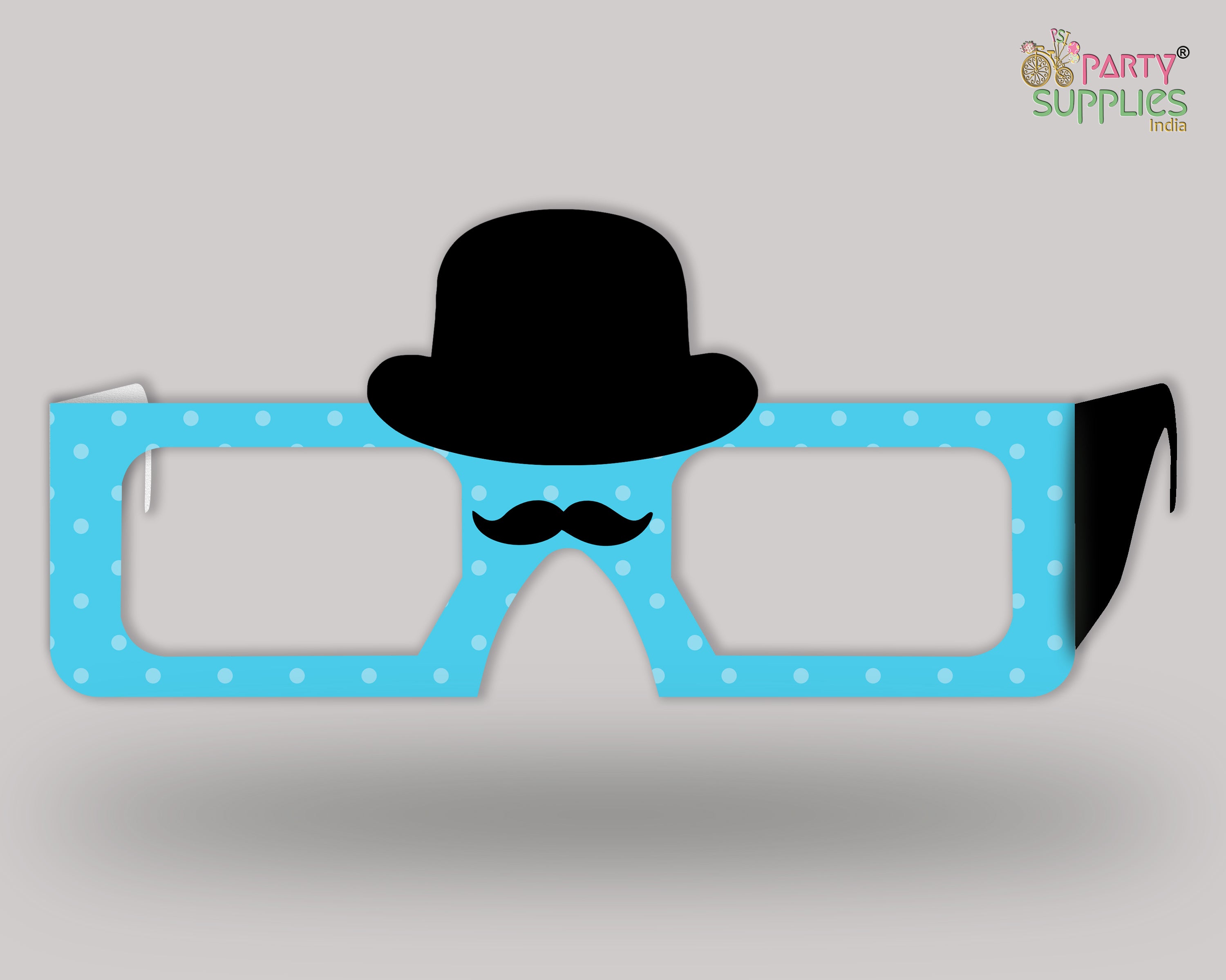 Little Man theme Birthday Party glasses