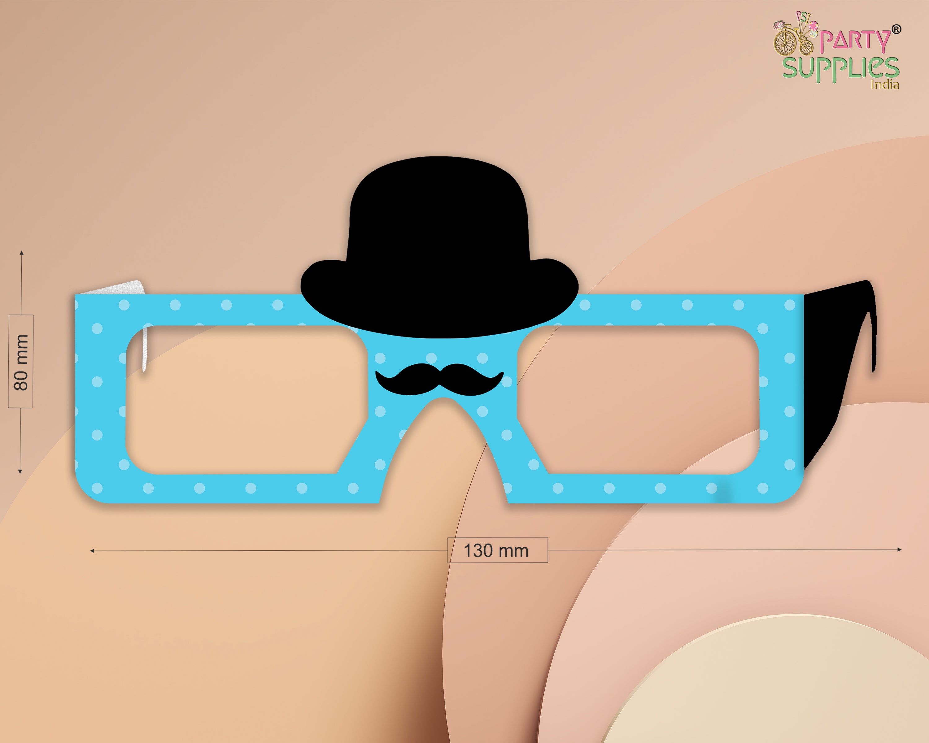 Little Man theme Birthday Party glasses