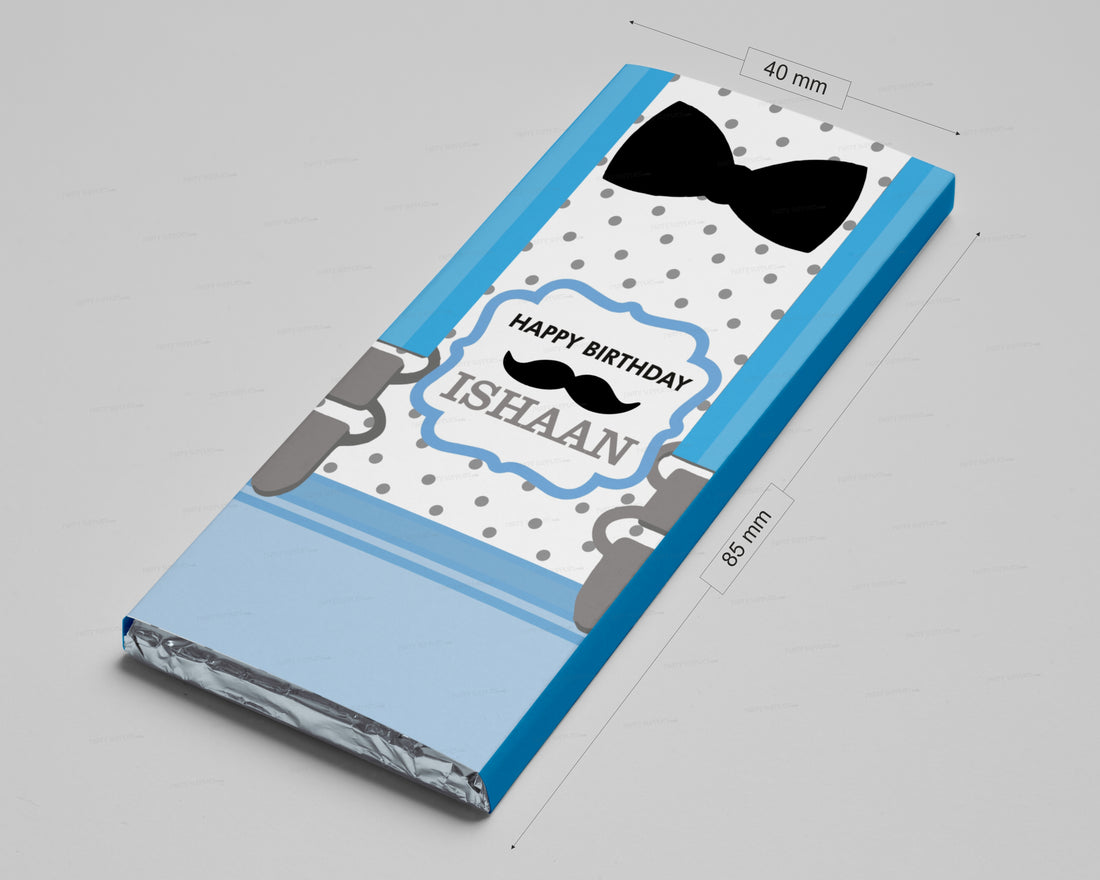 Little Man Theme Home Made Chocolate Return Gifts