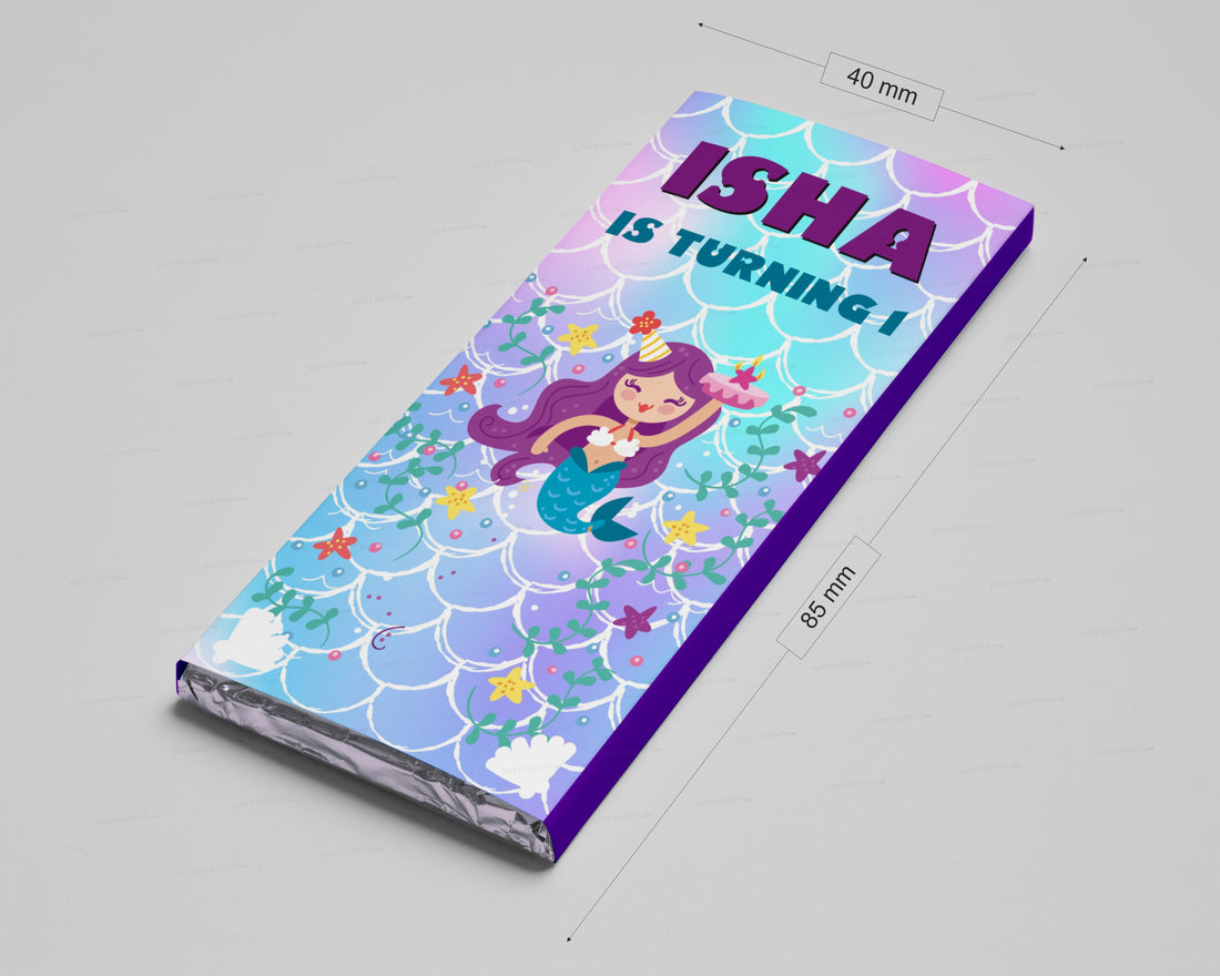 Mermaid Theme Home Made Chocolate Return Gifts