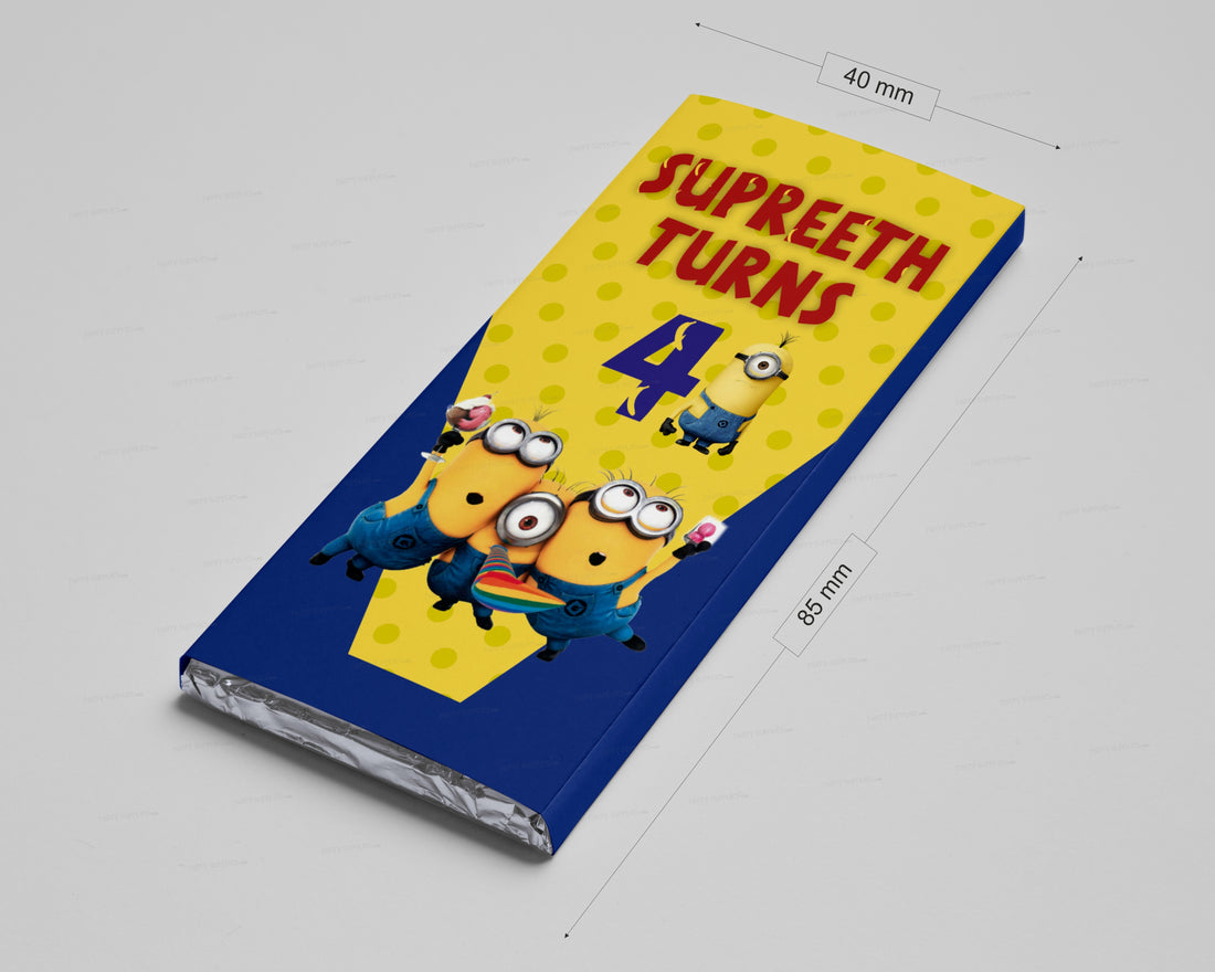Minions Theme Home Made Chocolate Return Gifts