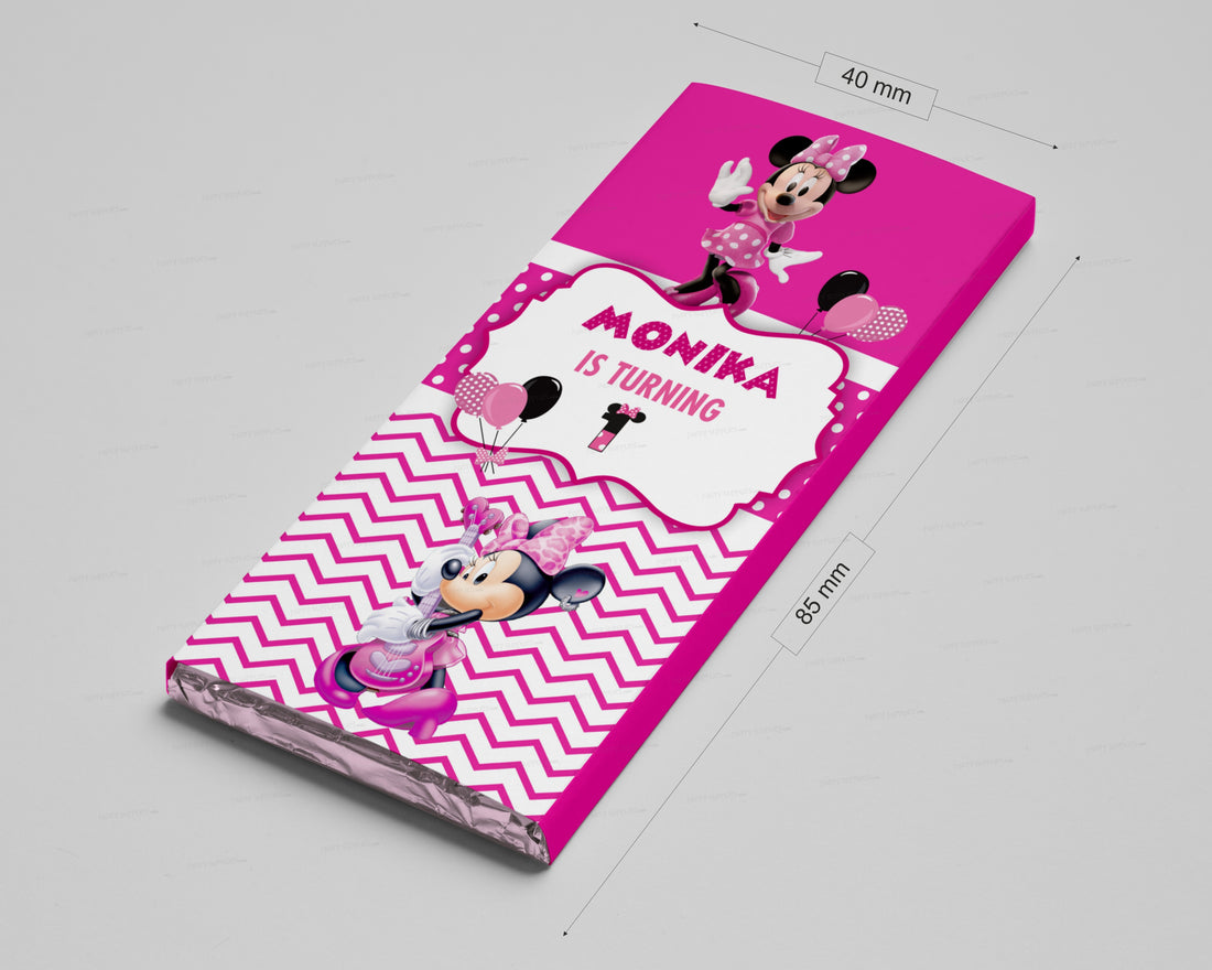 Minnie Mouse Theme Home Made Chocolate Return Gifts