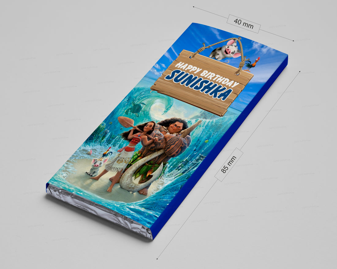 Moana Theme Home Made Chocolate Return Gifts