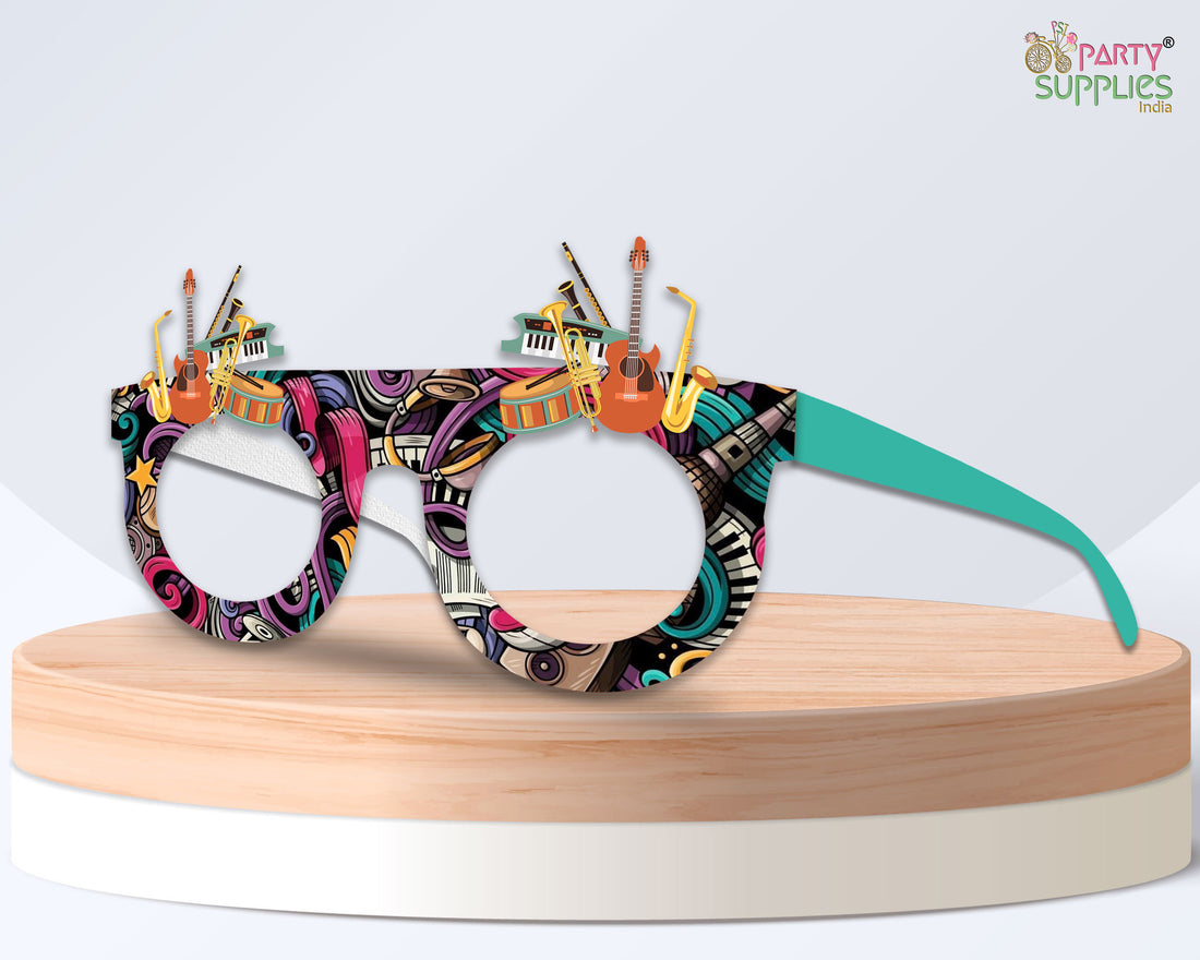 Music theme Birthday Party glasses