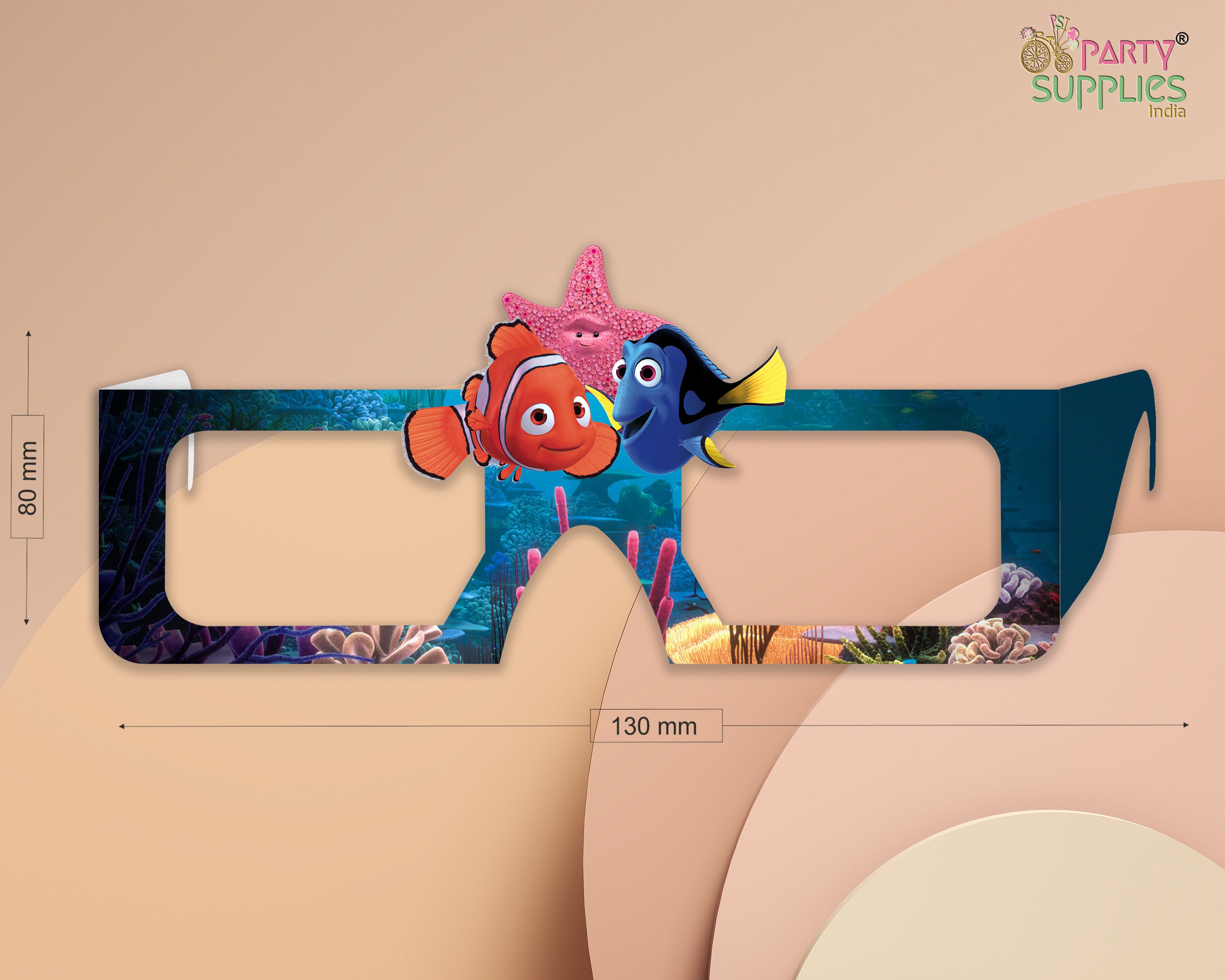 Nemo And Dory theme Birthday Party glasses