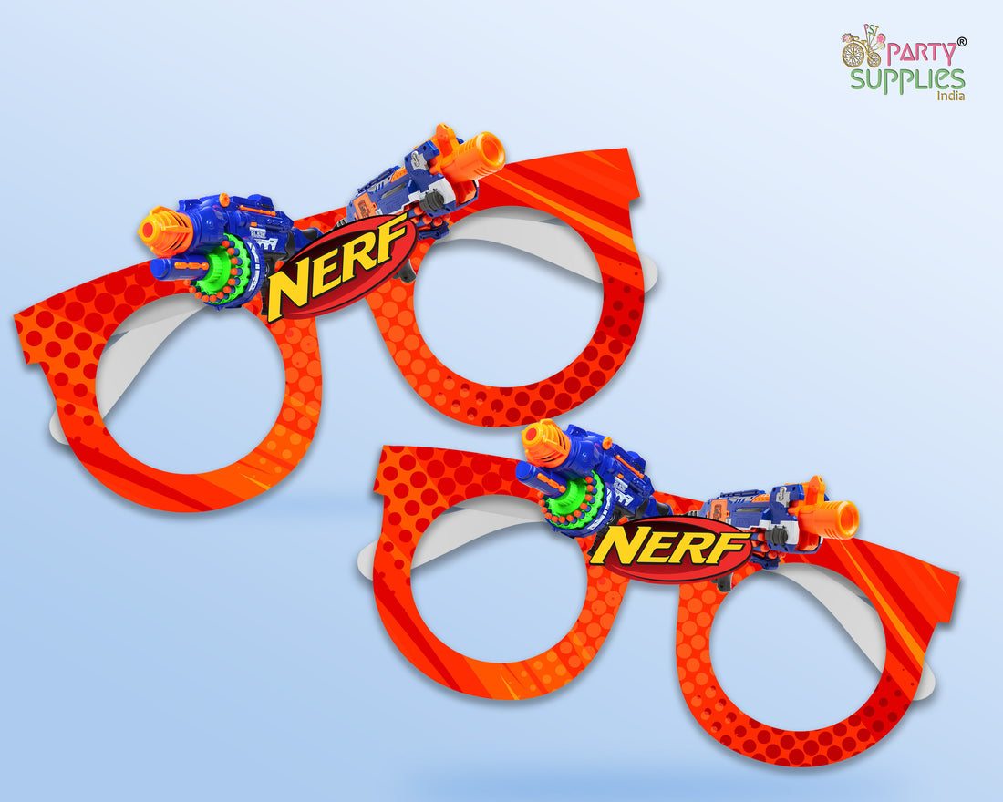 PSI Nerf theme Birthday Party glasses