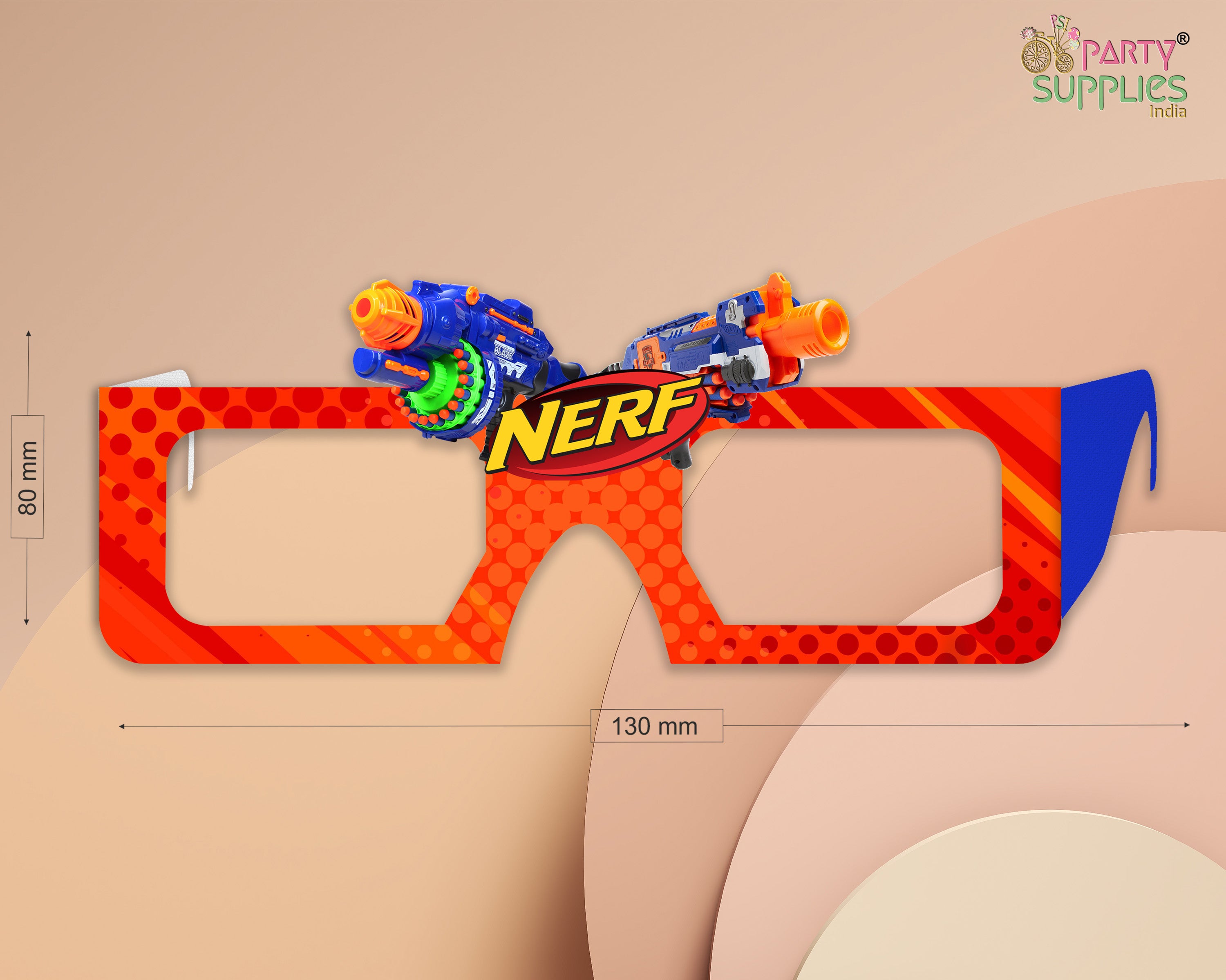Nerf theme Birthday Party glasses