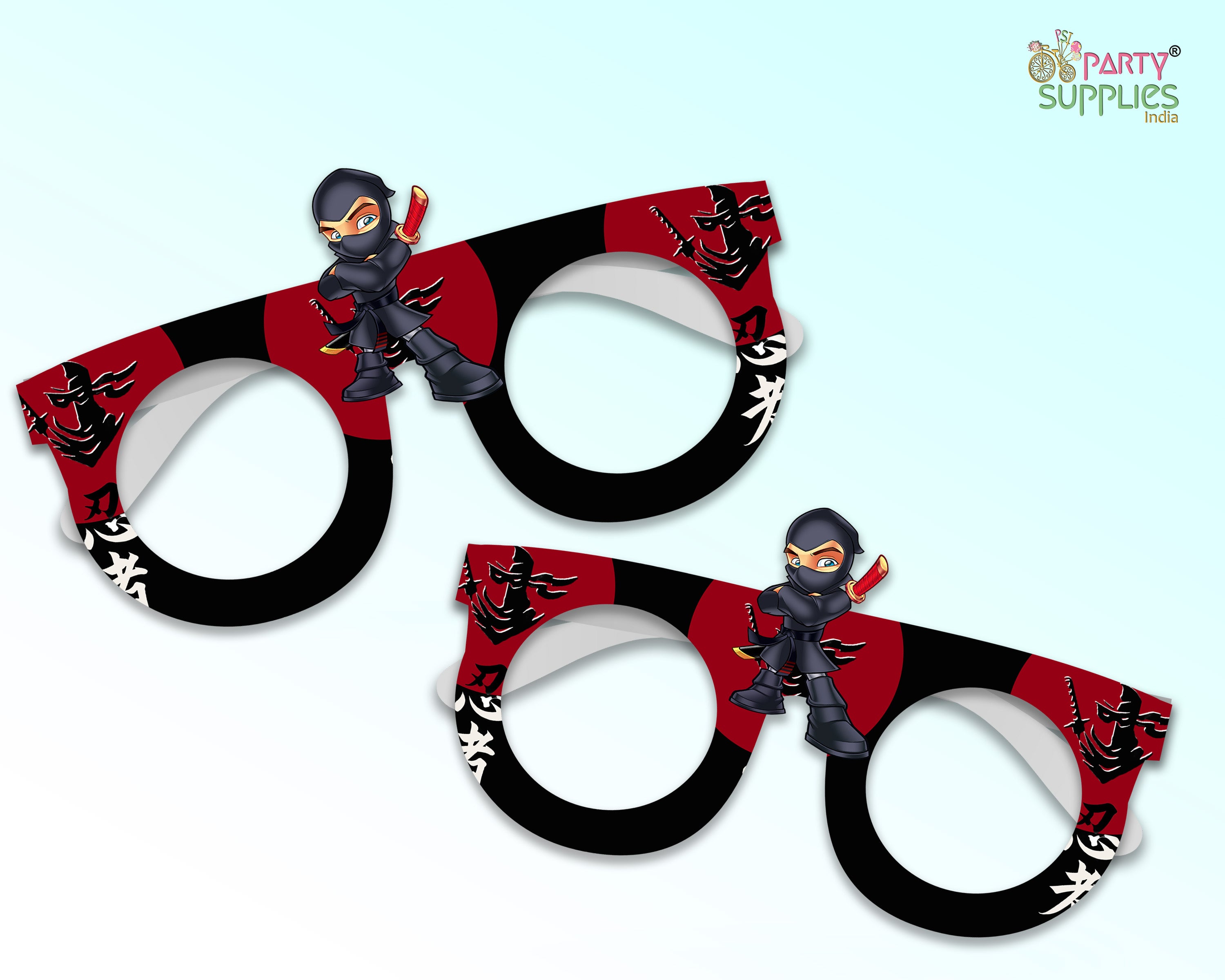 Ninja theme Birthday Party glasses