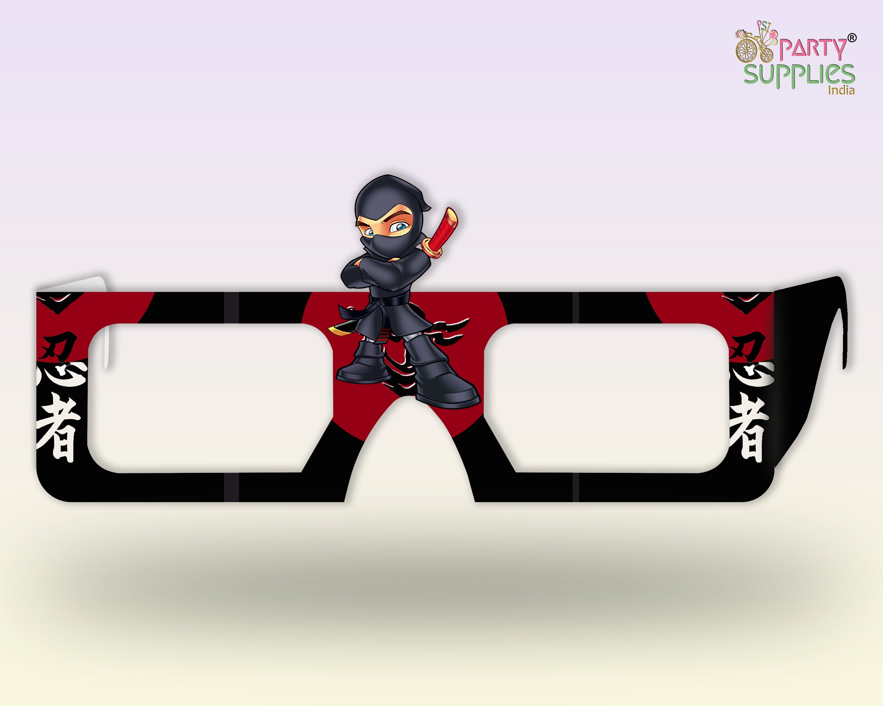 Ninja theme Birthday Party glasses