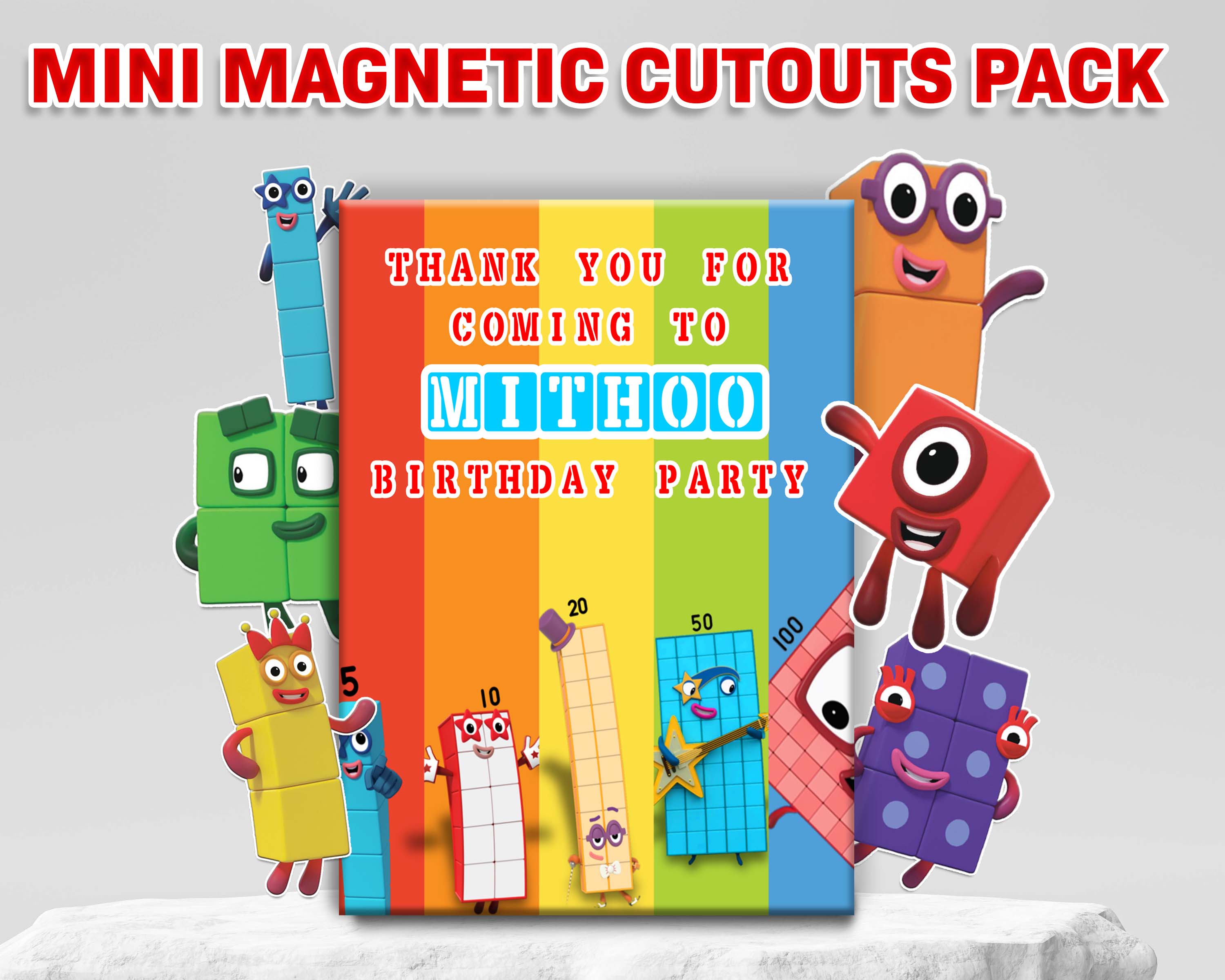 Number Blocks Theme Mini Magnetic Return Gift Pack