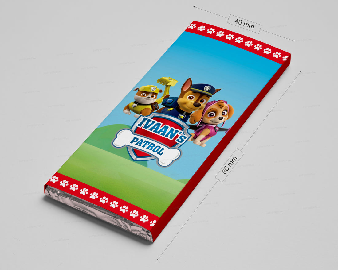 Paw Patrol Theme Home Made Chocolate Return Gifts