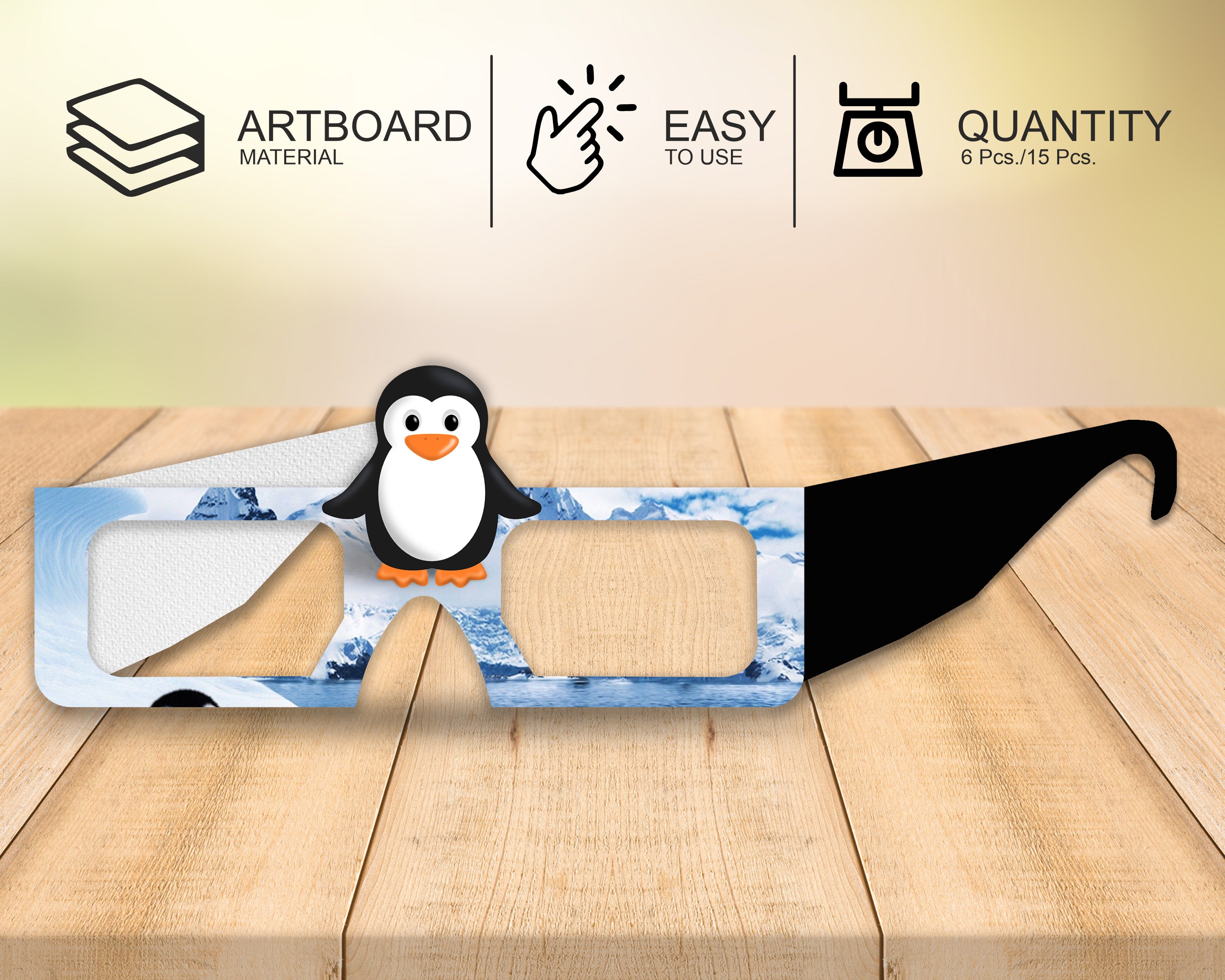 Penguin theme Birthday Party glasses