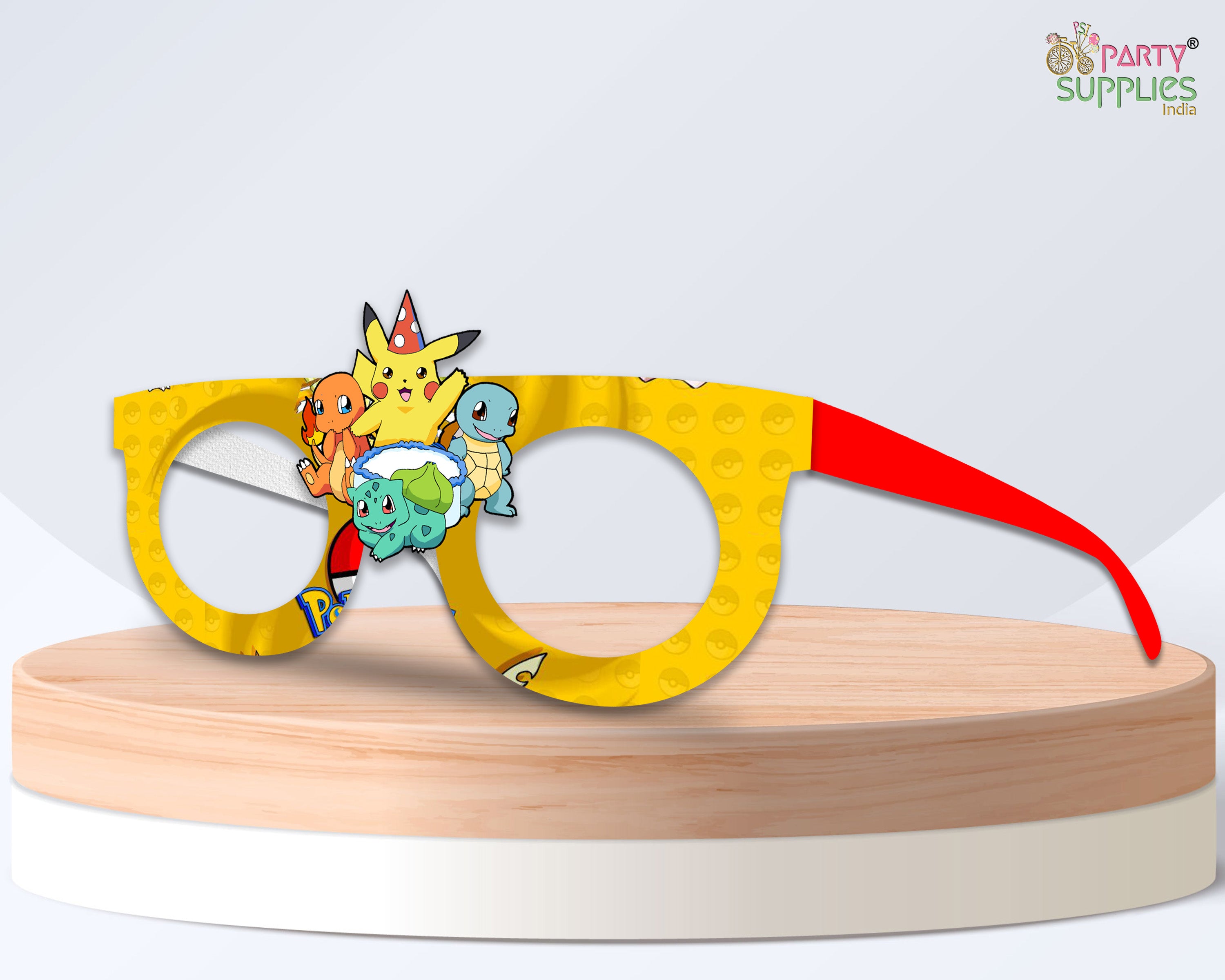 Pokemon theme Birthday Party glasses