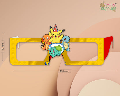 PSI Pokemon theme Birthday Party glasses