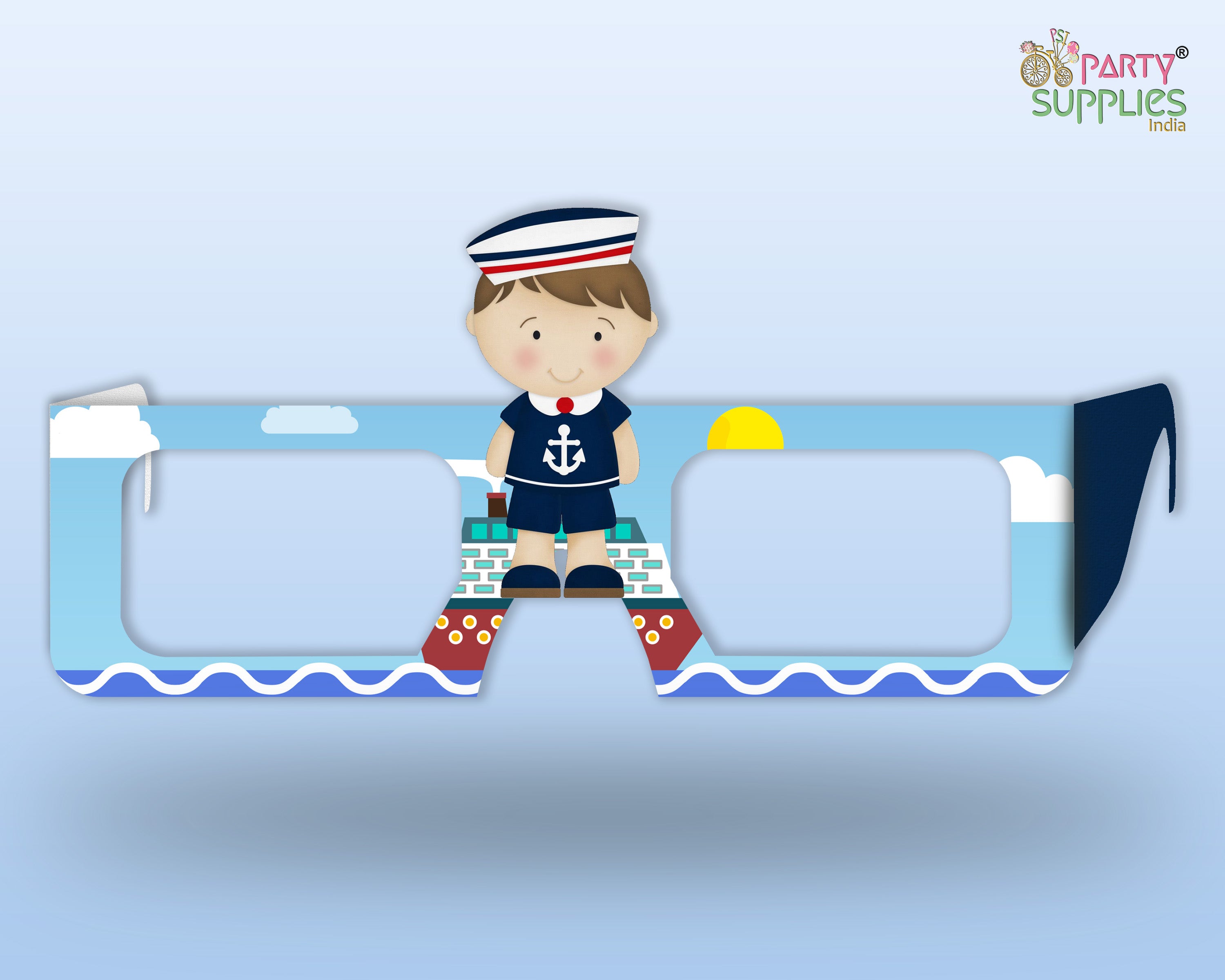 Sailor theme Birthday Party glasses