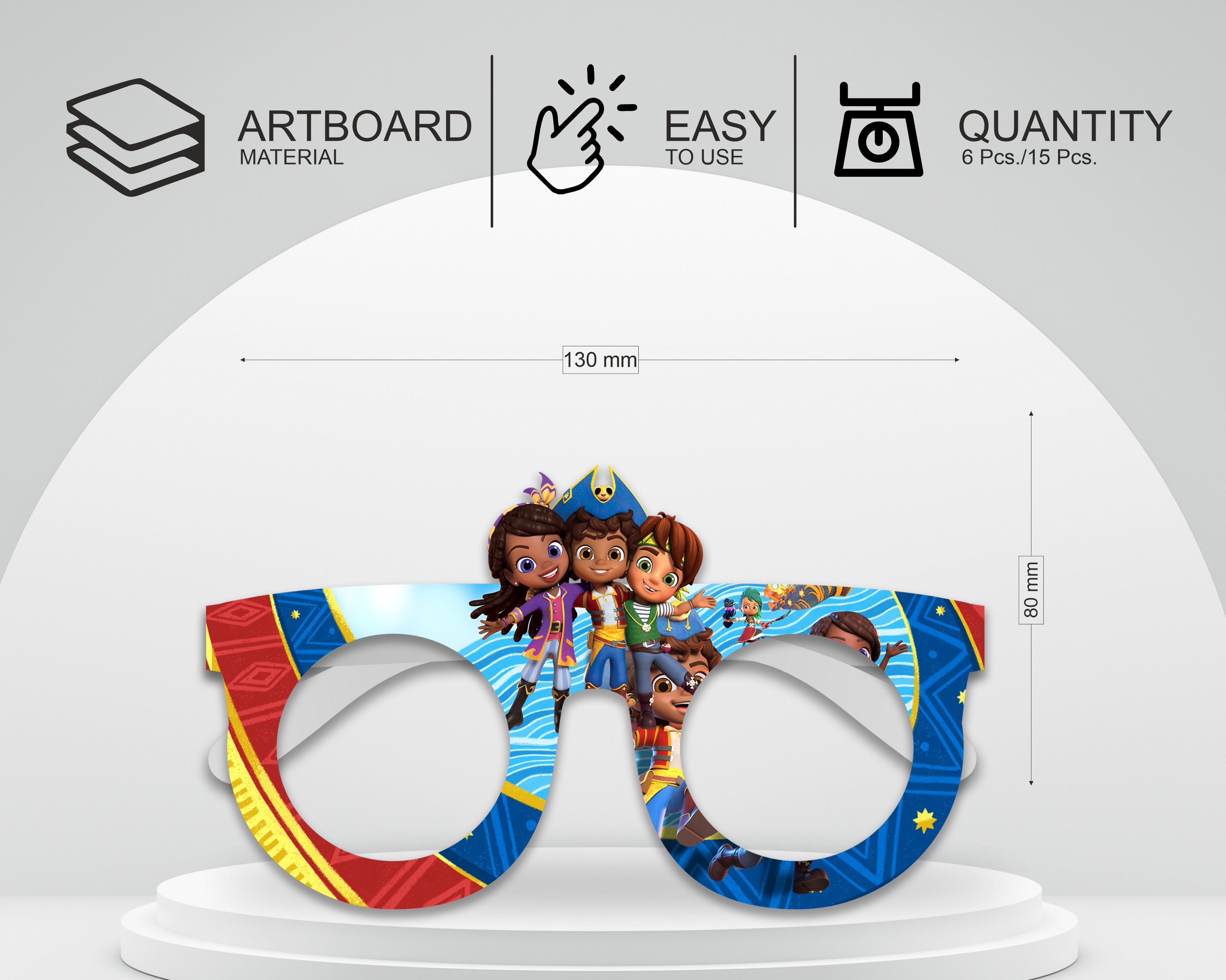 Santiago theme Birthday Party glasses