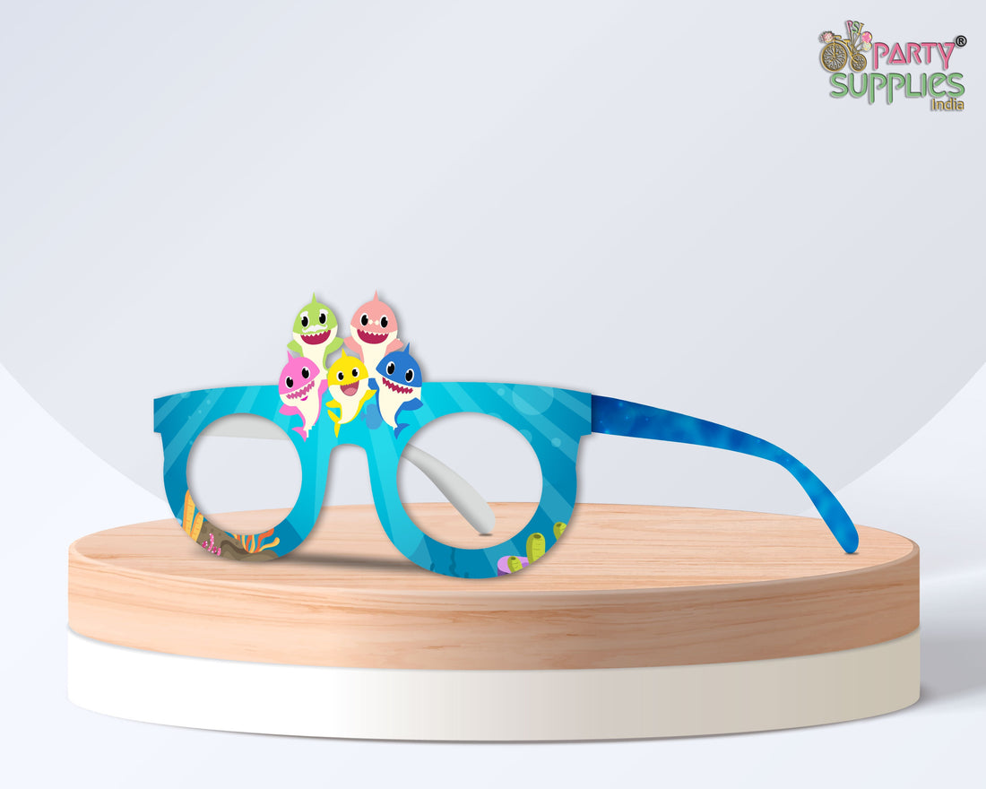 Shark Theme Birthday Party glasses