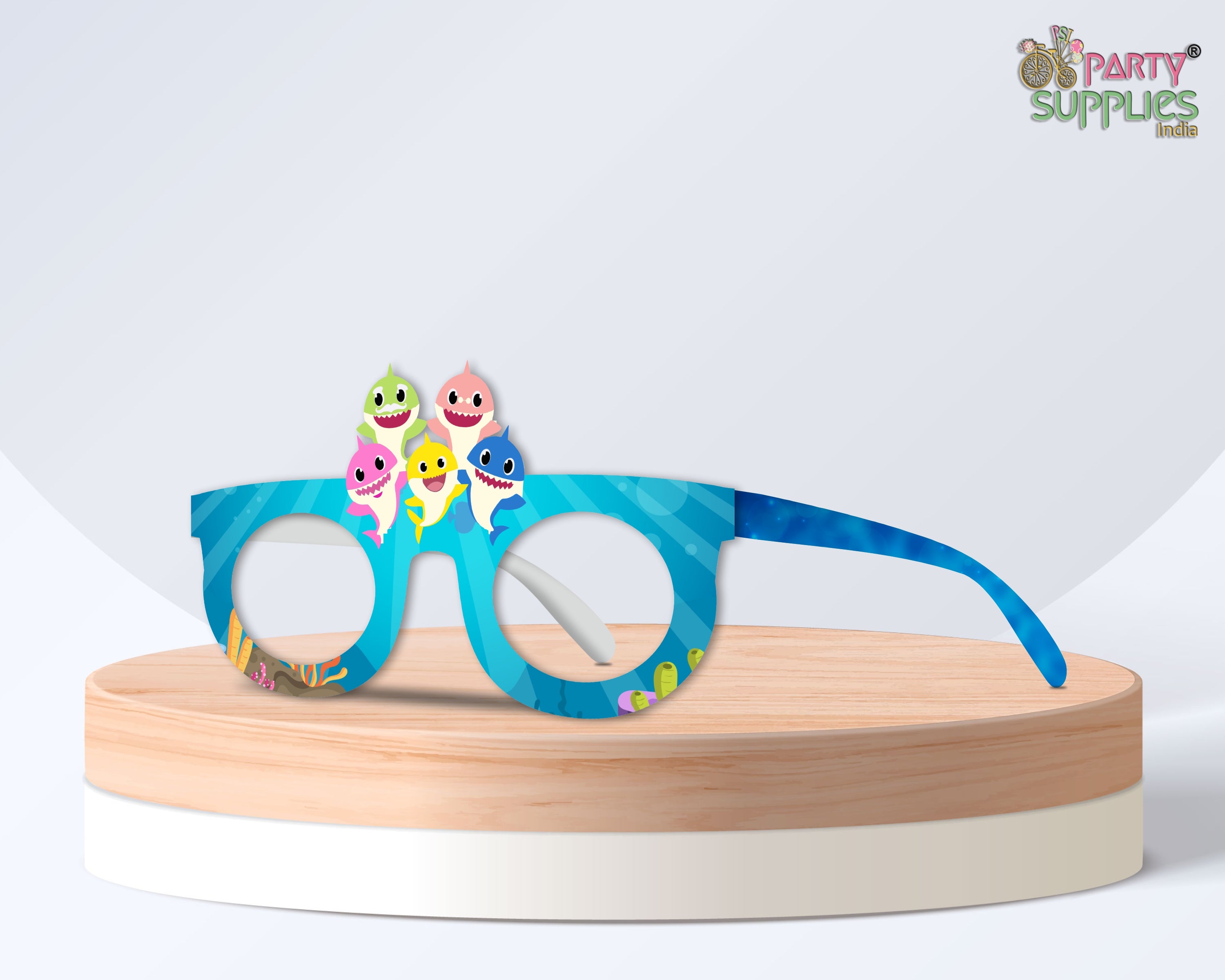 Shark Theme Birthday Party glasses