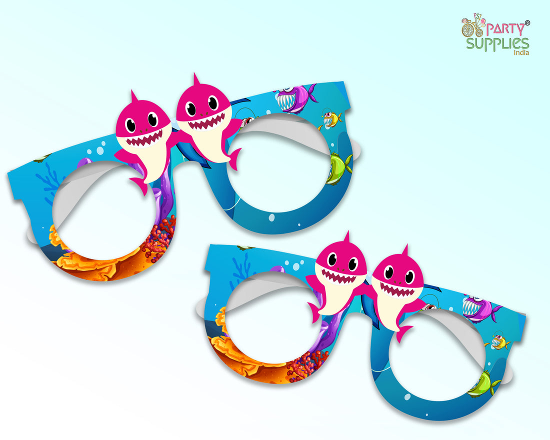 PSI Shark theme Customized Birthday Party glasses