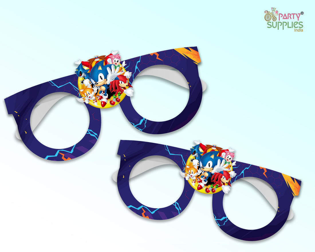 PSI Sonic The Hedgehog theme Birthday Party glasses