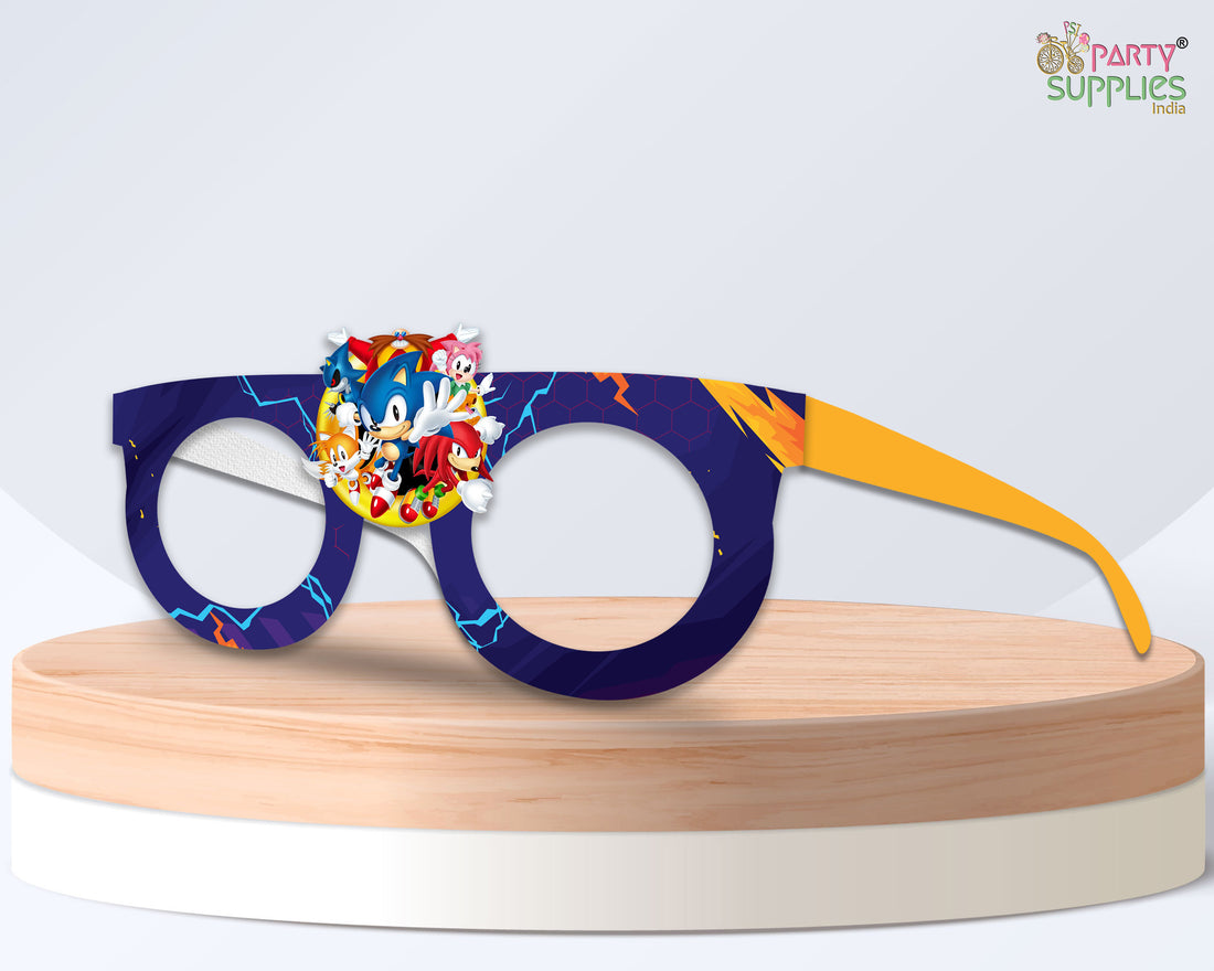 Sonic The Hedgehog theme Birthday Party glasses