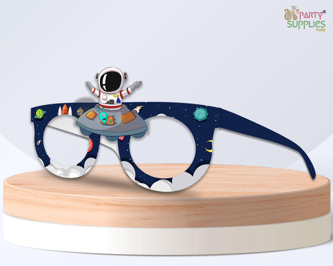 Space theme Birthday Party glasses