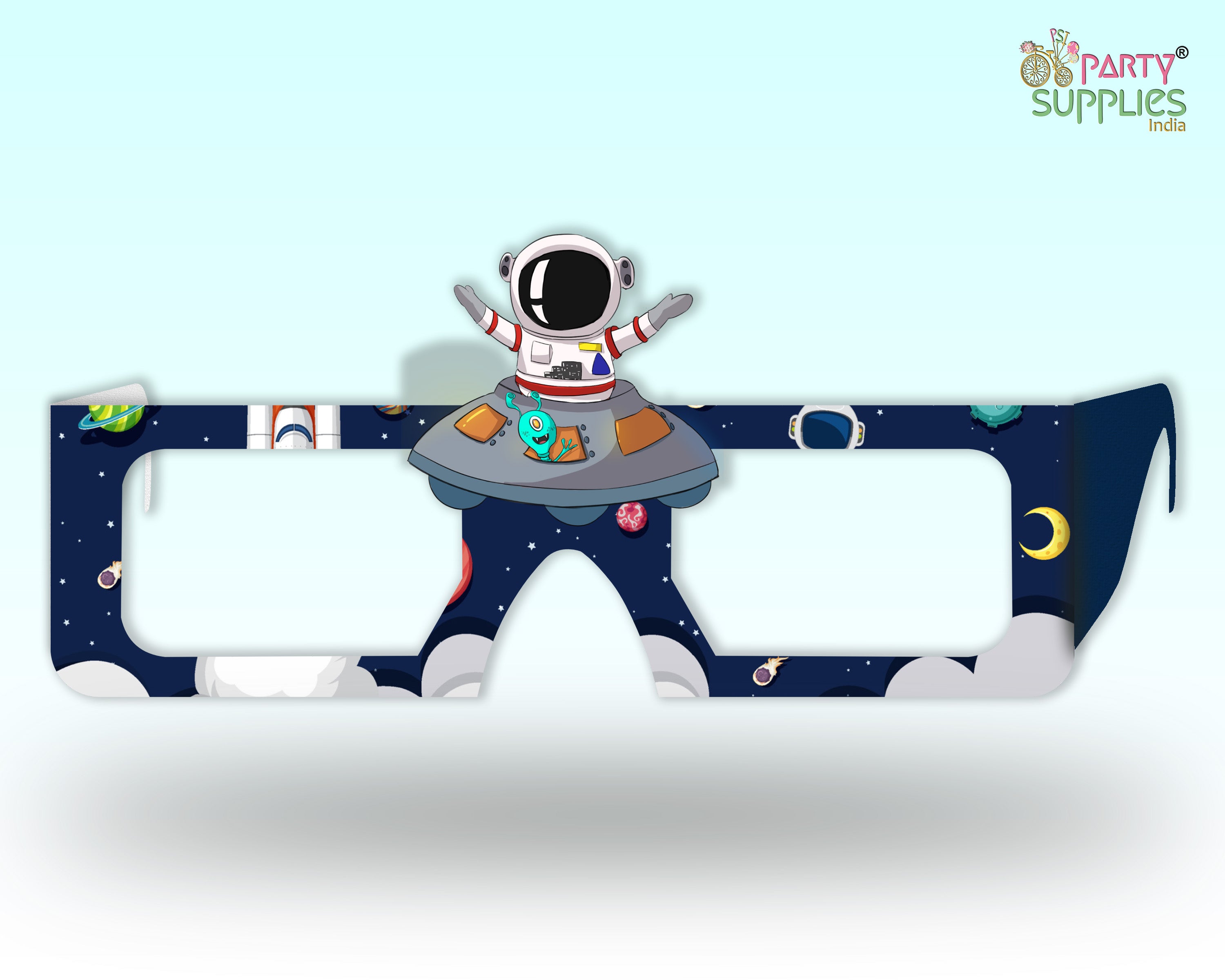 Space theme Birthday Party glasses