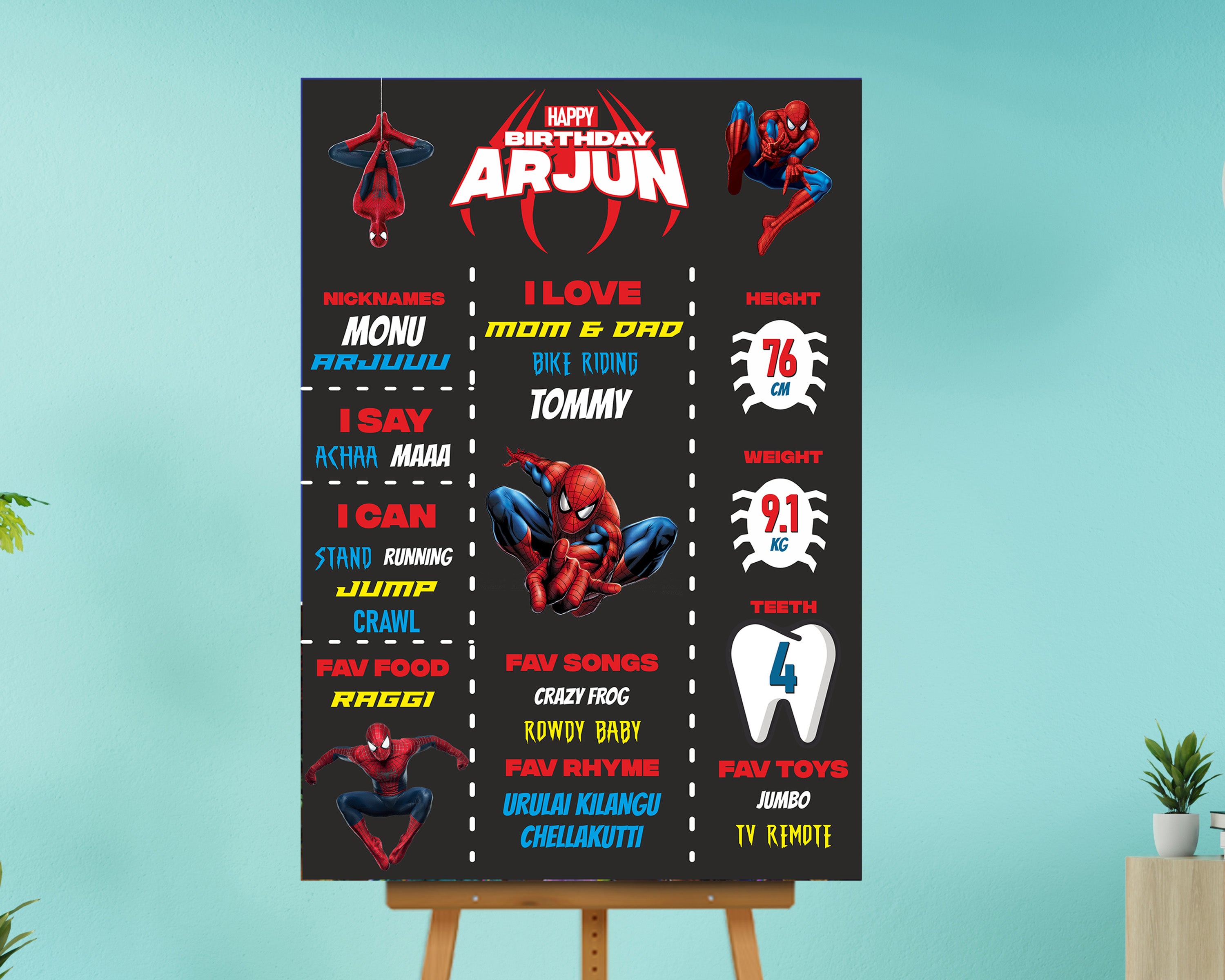 Spiderman Theme Chalk Board