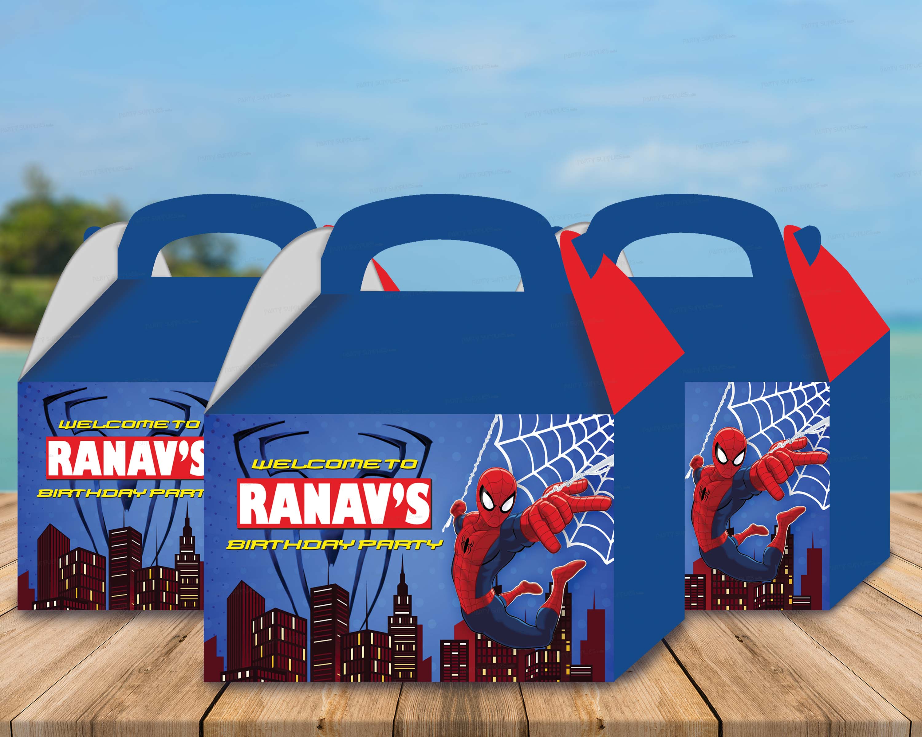 Spiderman Theme Goodie Return Gift Boxes