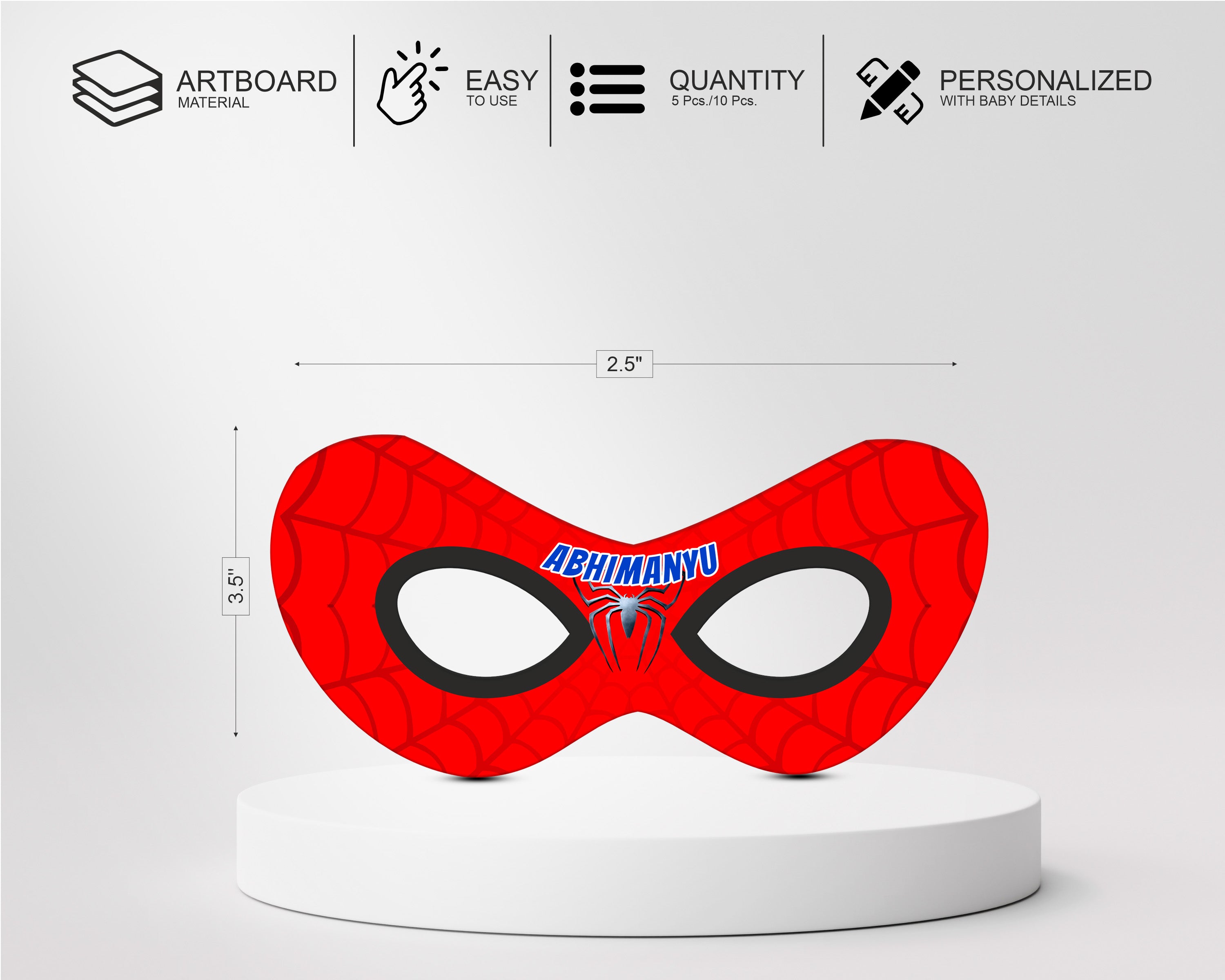 Spiderman Theme Customized Eye Mask