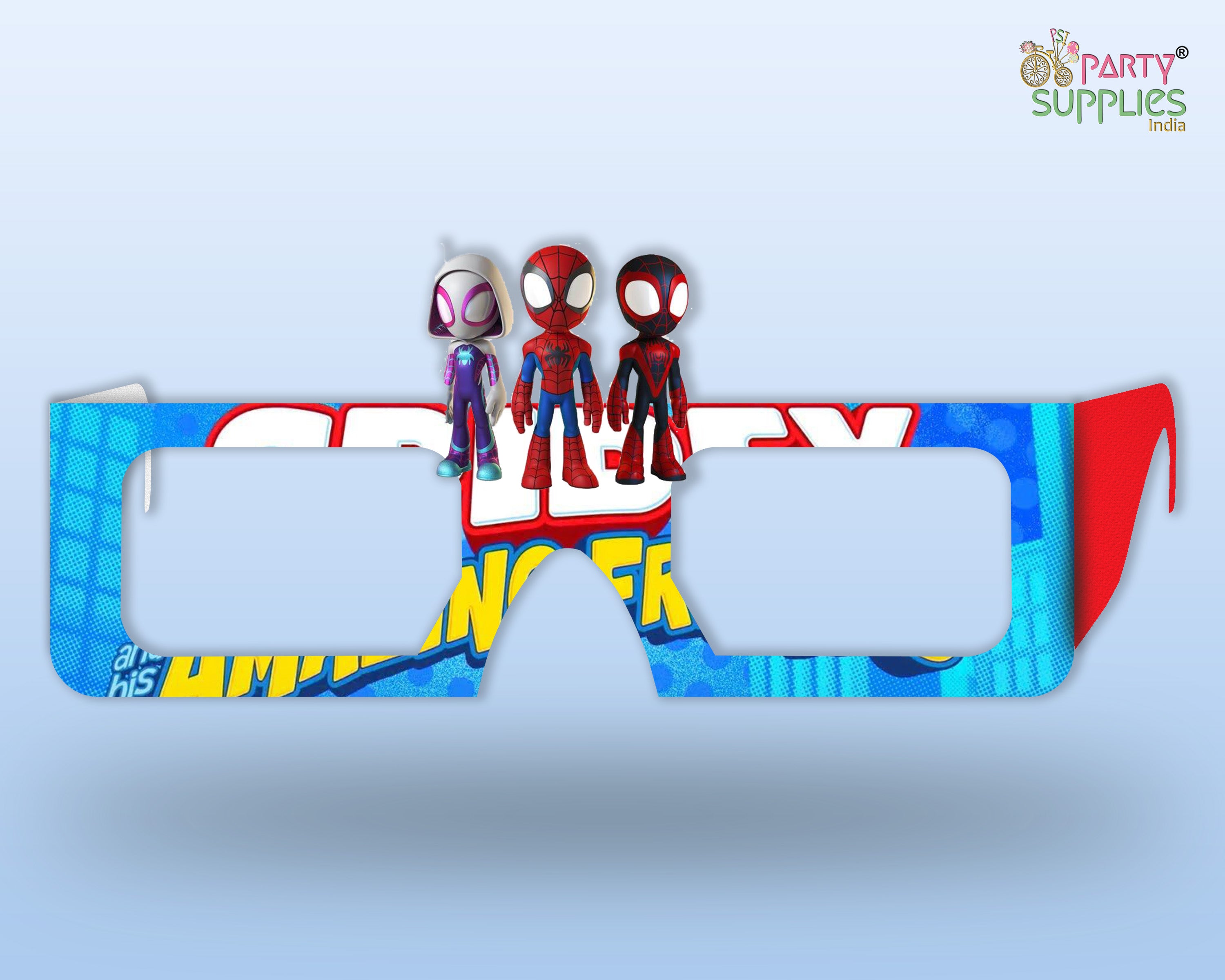 Spidey And His Amazing Friends theme Birthday Party glasses