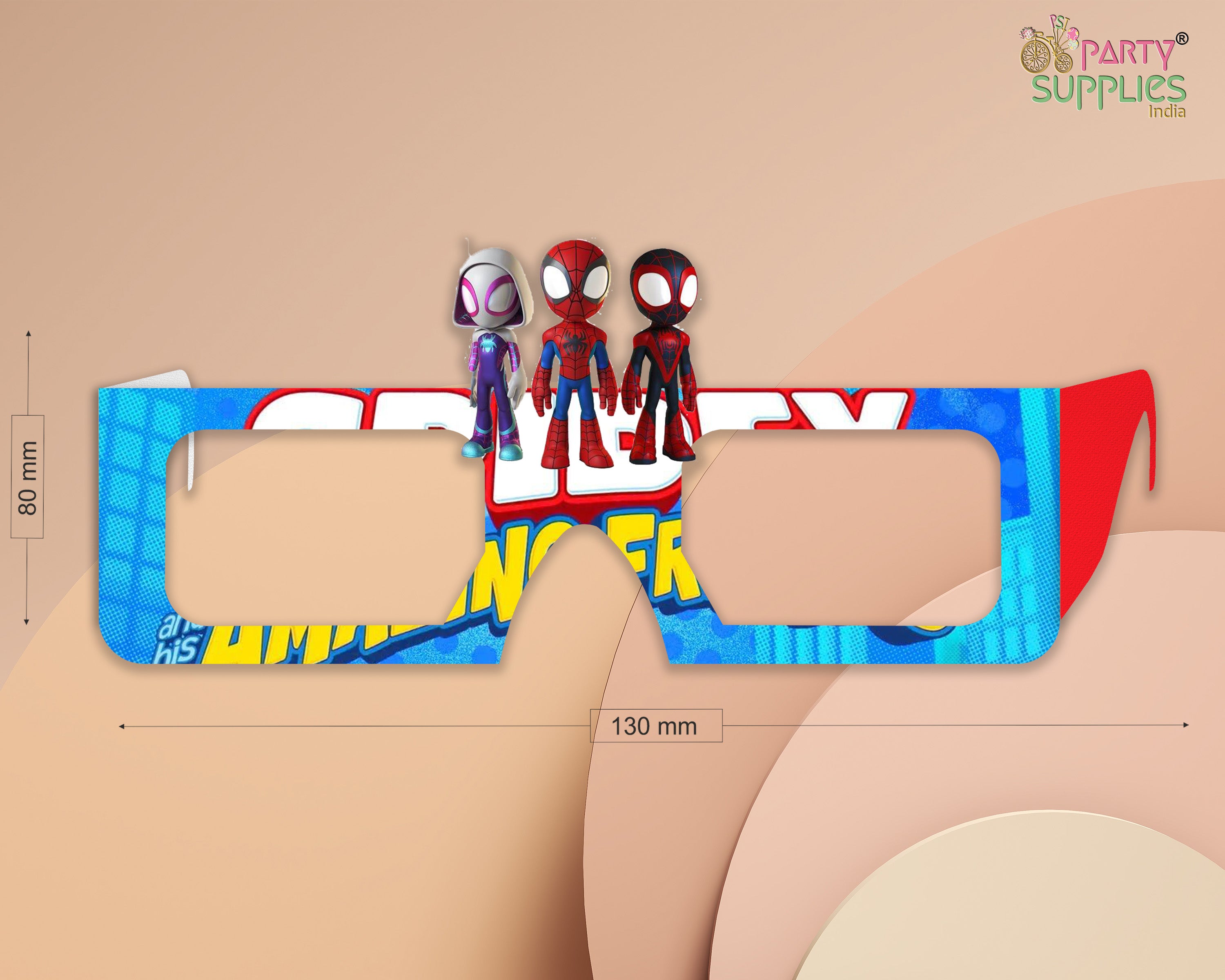 Spidey And His Amazing Friends theme Birthday Party glasses