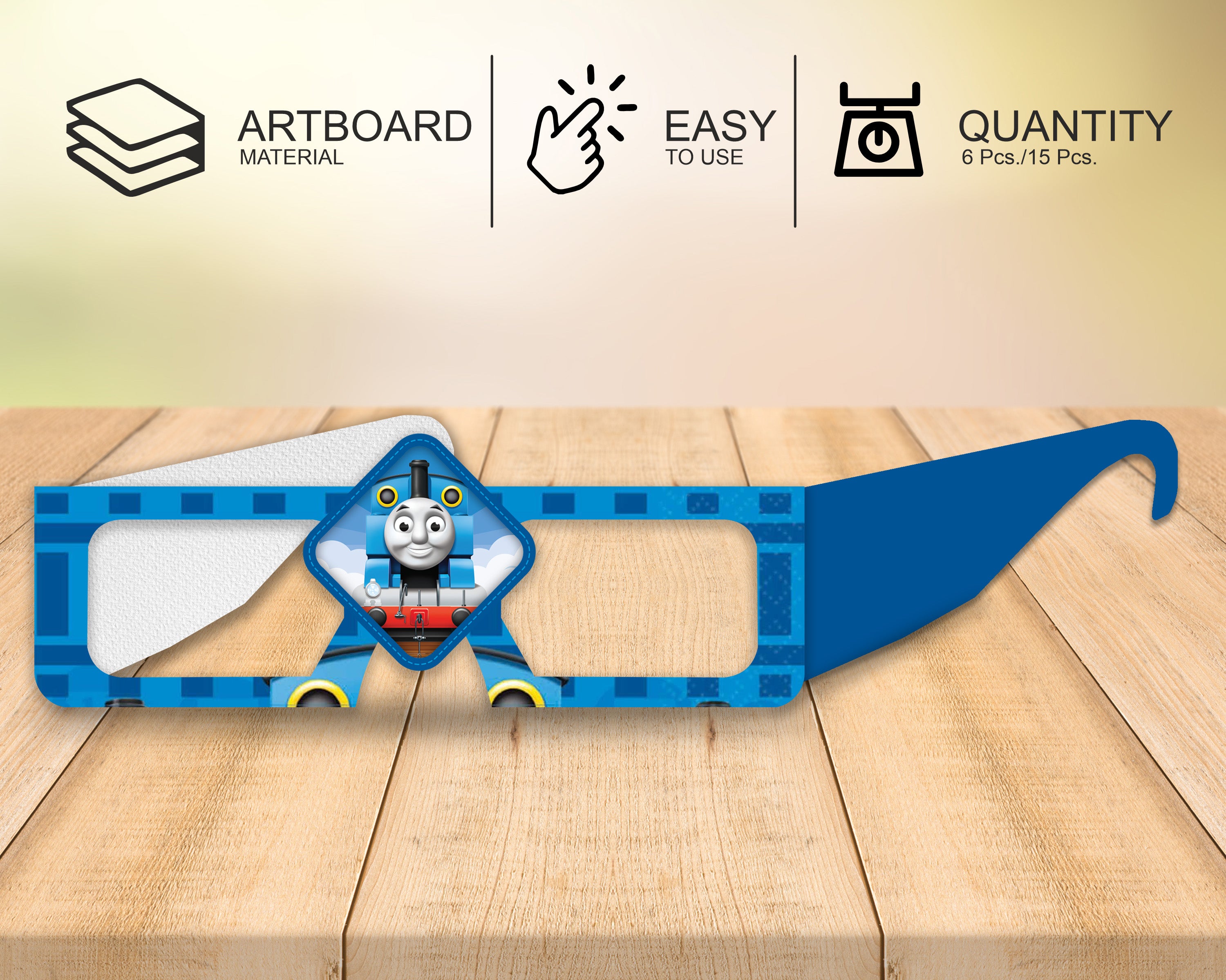 Thomas And Friends theme Birthday Party glasses