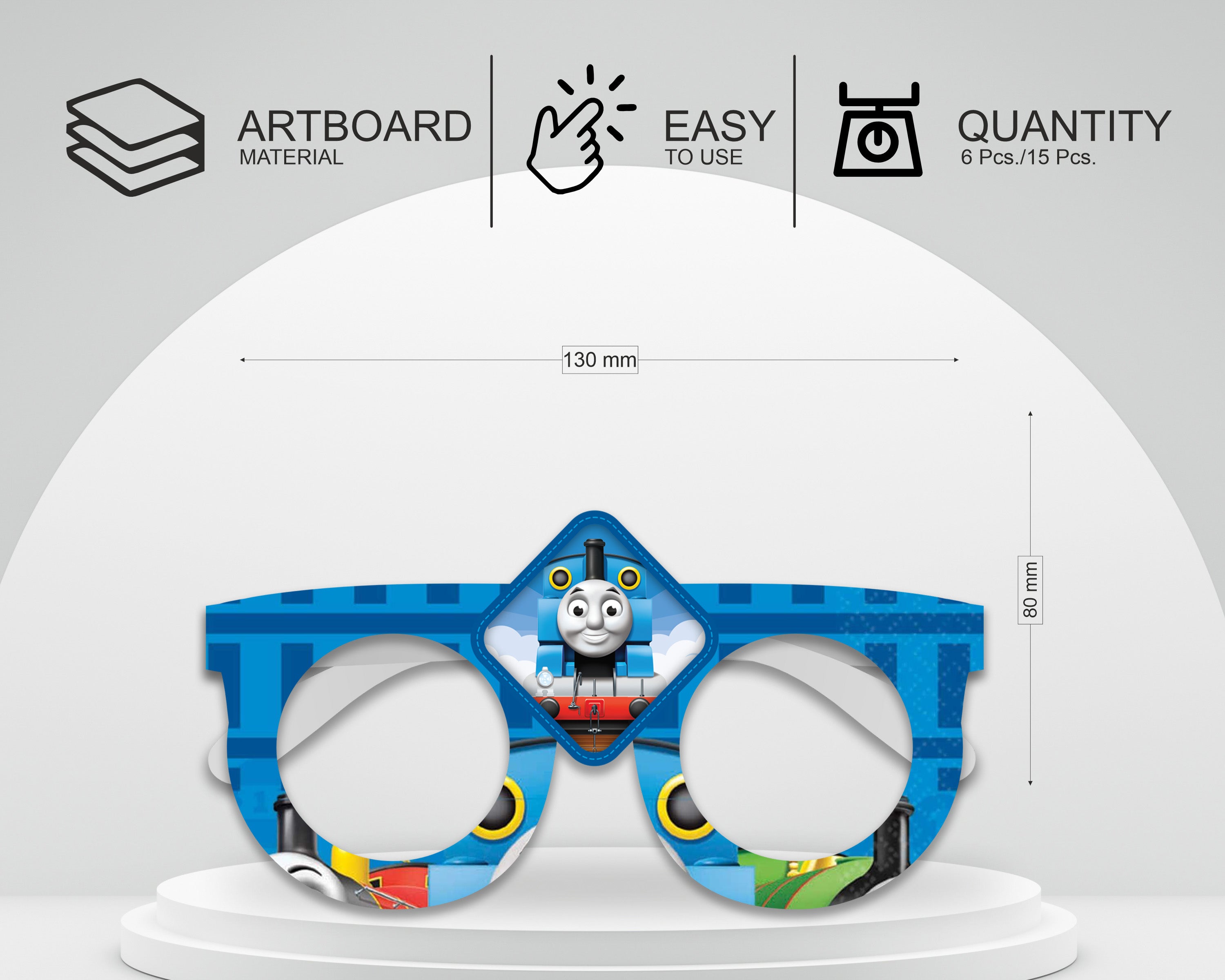 Thomas And Friends theme Birthday Party glasses