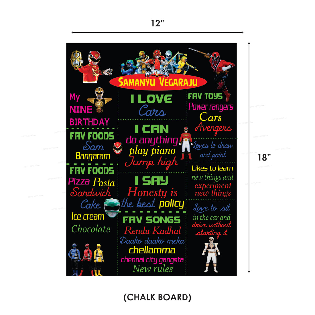 Power Rangers Theme Premium Combo Kit