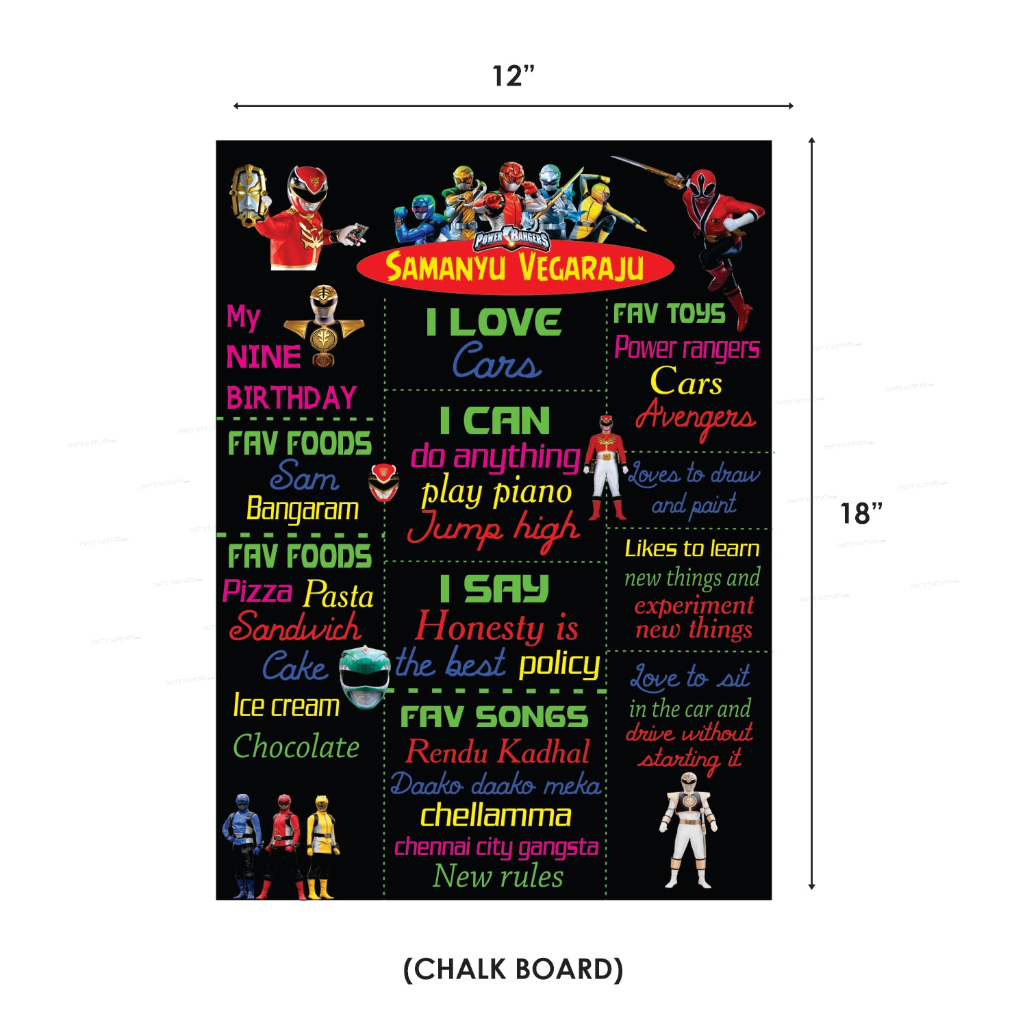 Power Rangers Theme Premium Combo Kit