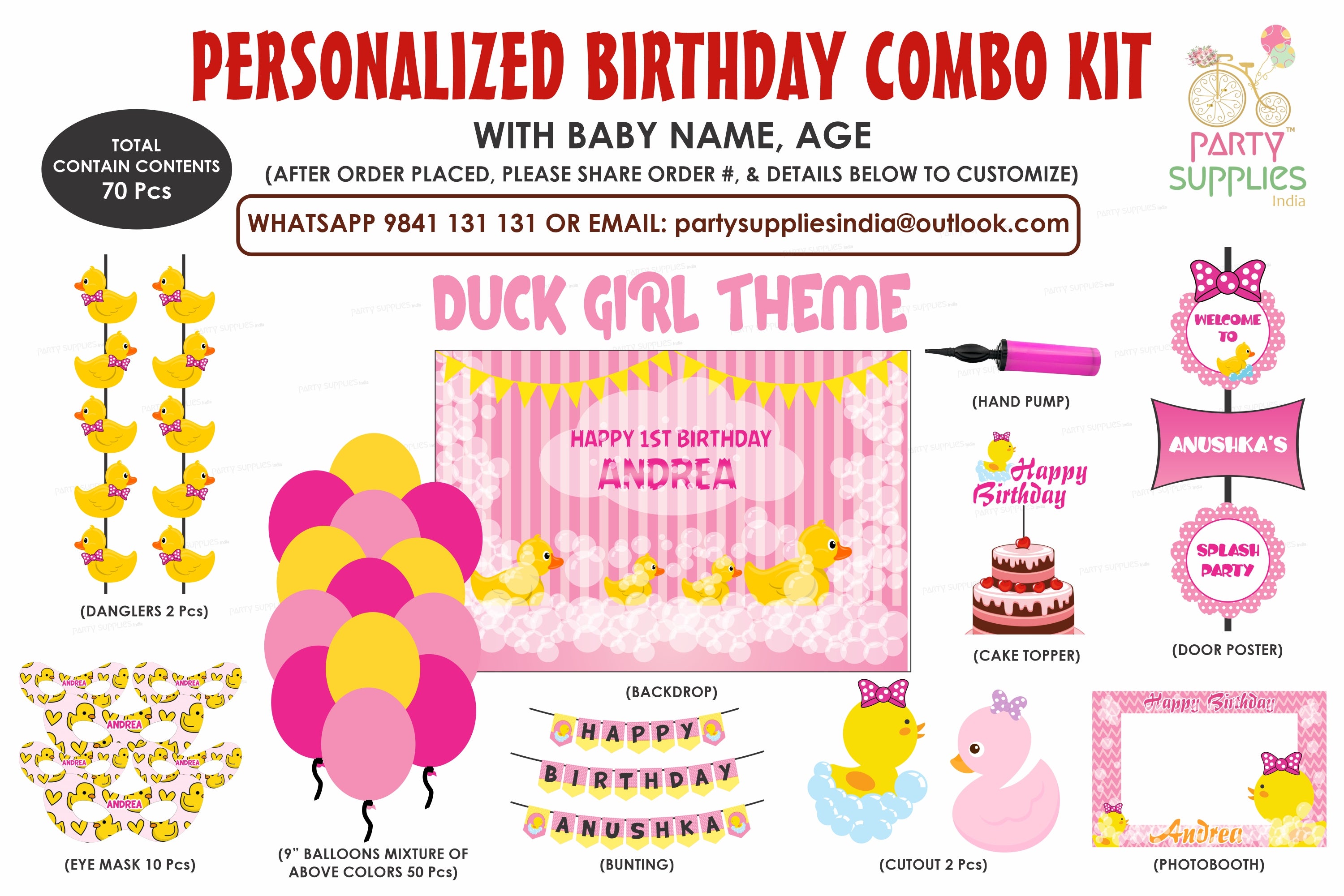 Duck Girl Theme Exclusive Kit - image 1 of 11 | Party Supplies India