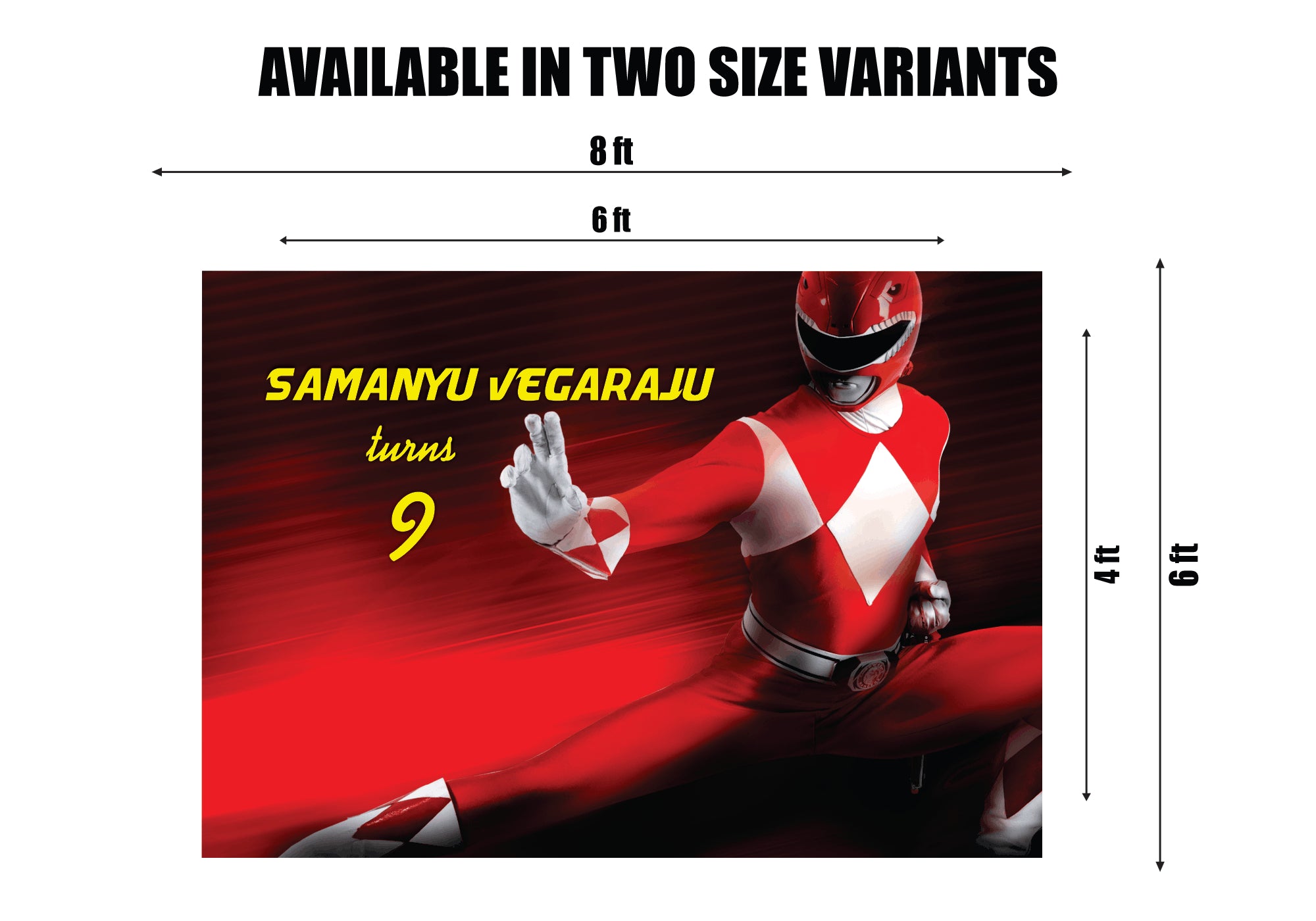 Power Rangers Theme Backdrop