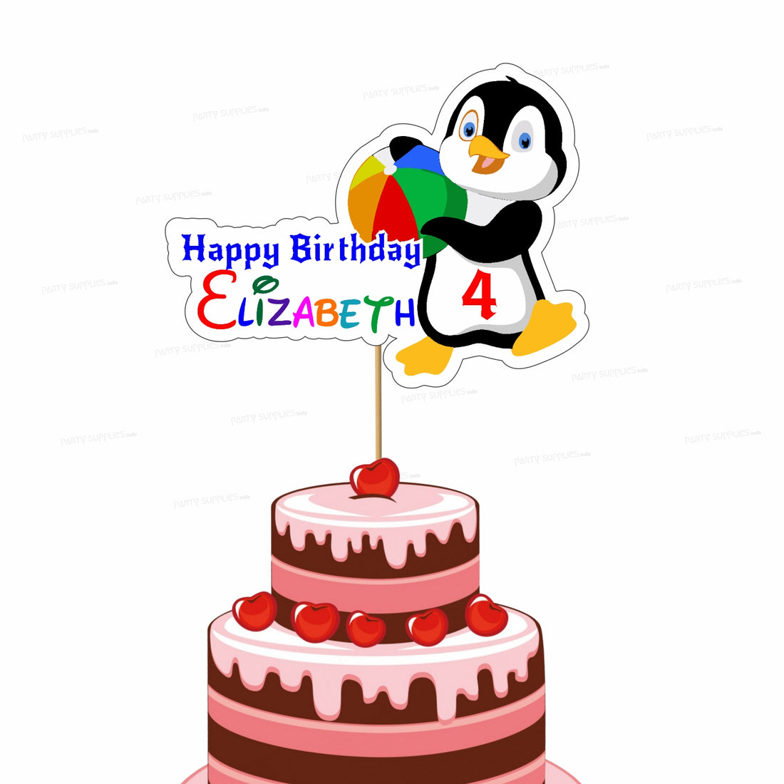 PSI Penguin Theme Cake Topper