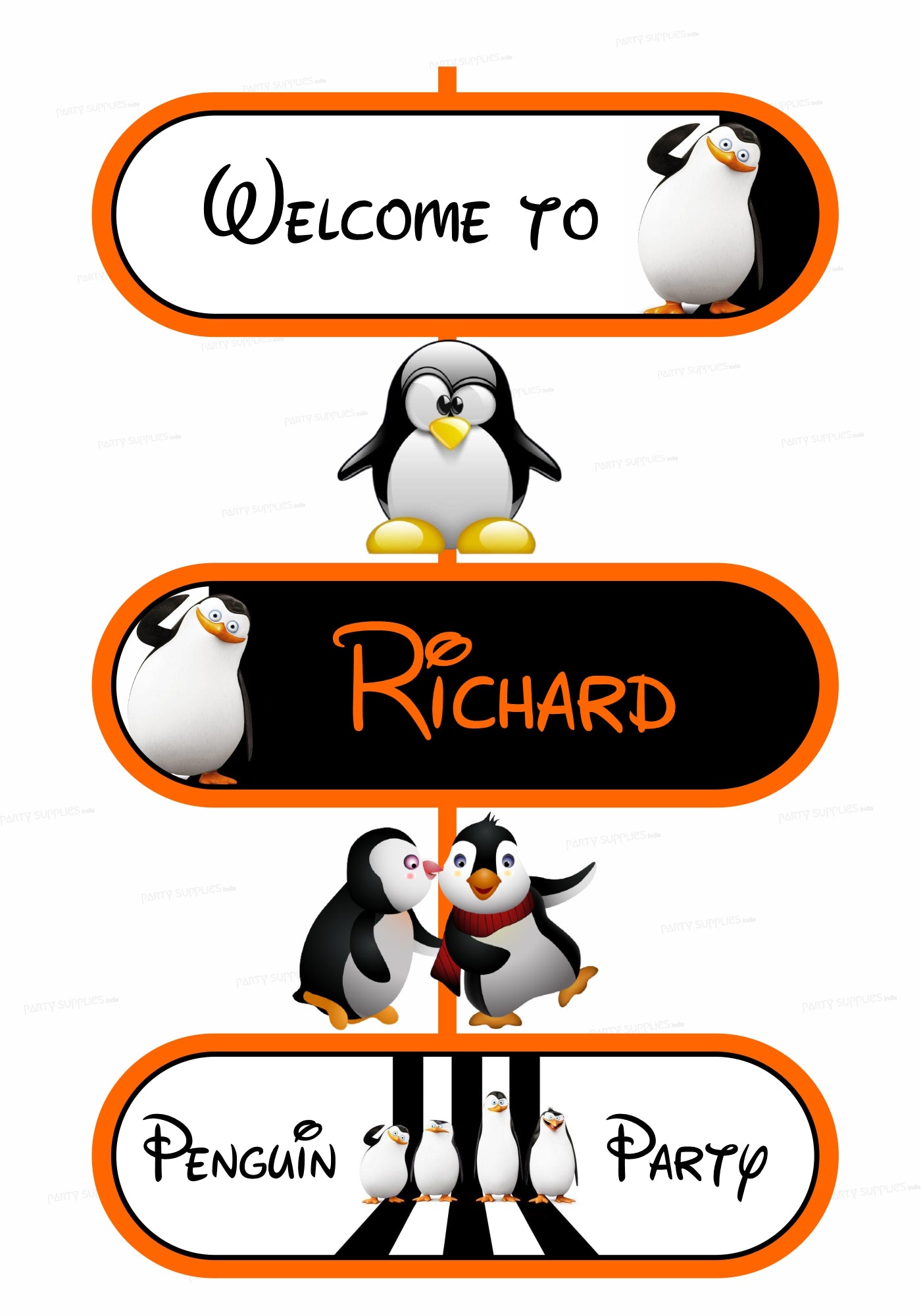 Penguin Theme Door Poster