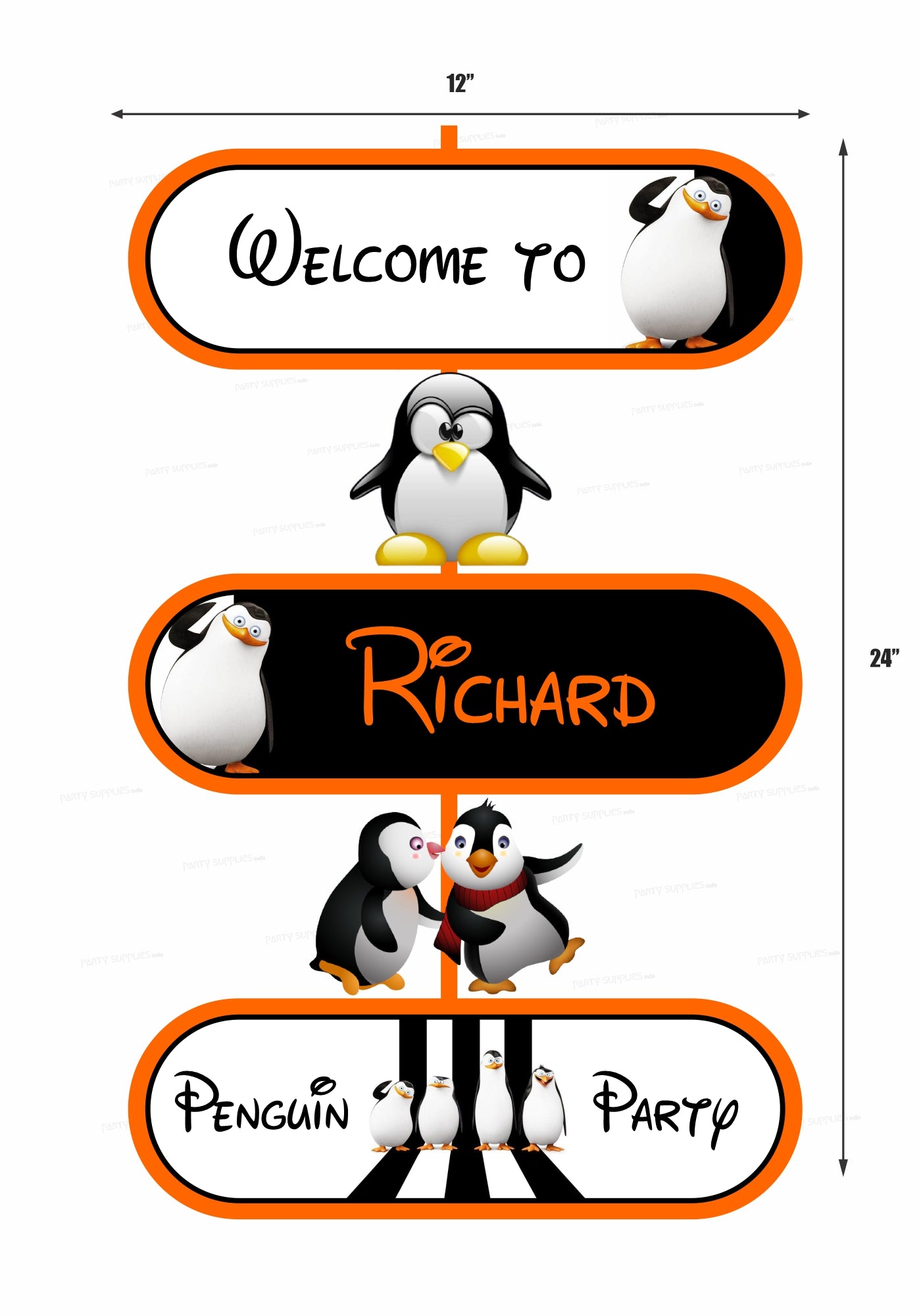 Penguin Theme Door Poster