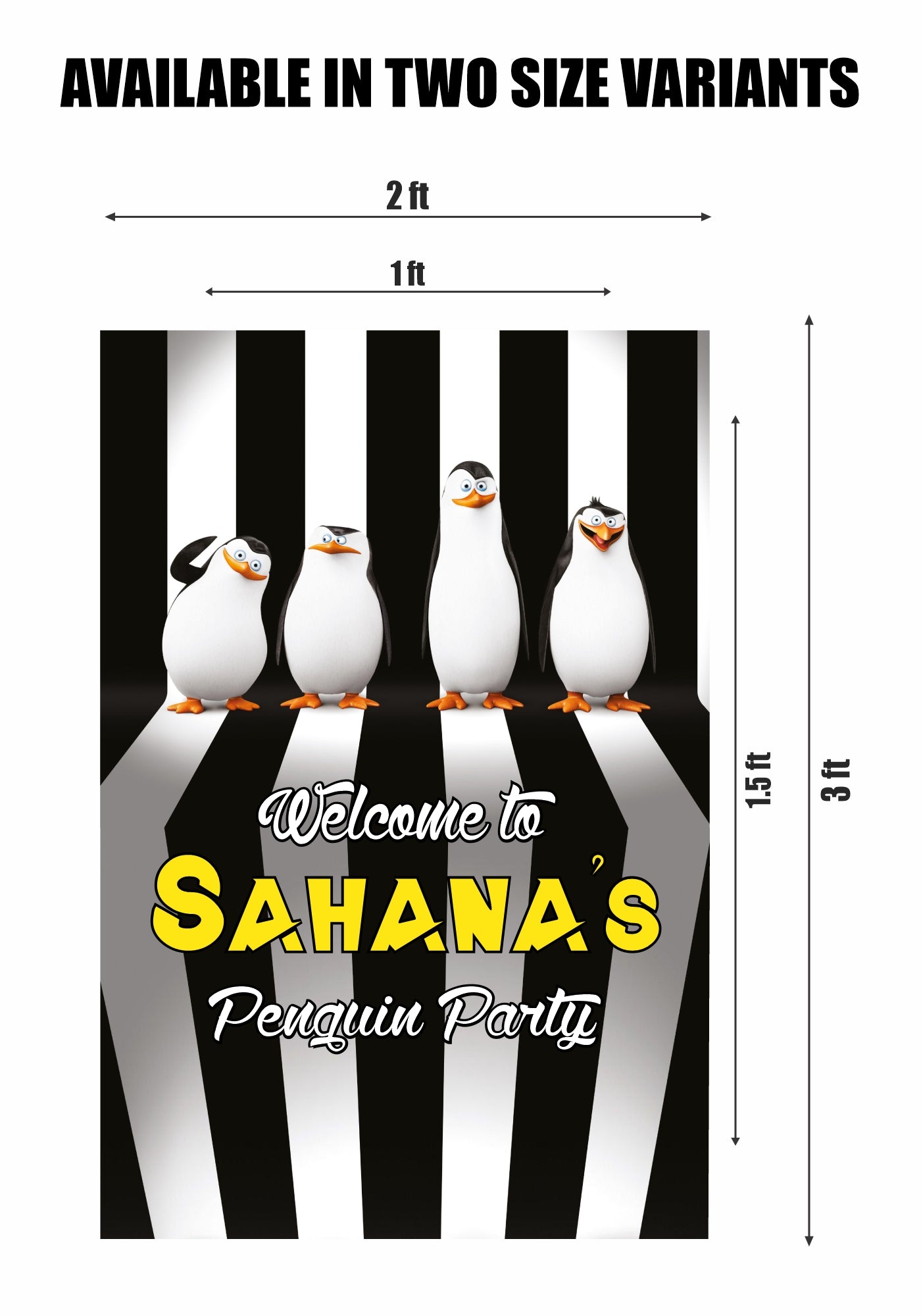 Penguin Theme Personalized Welcome Board